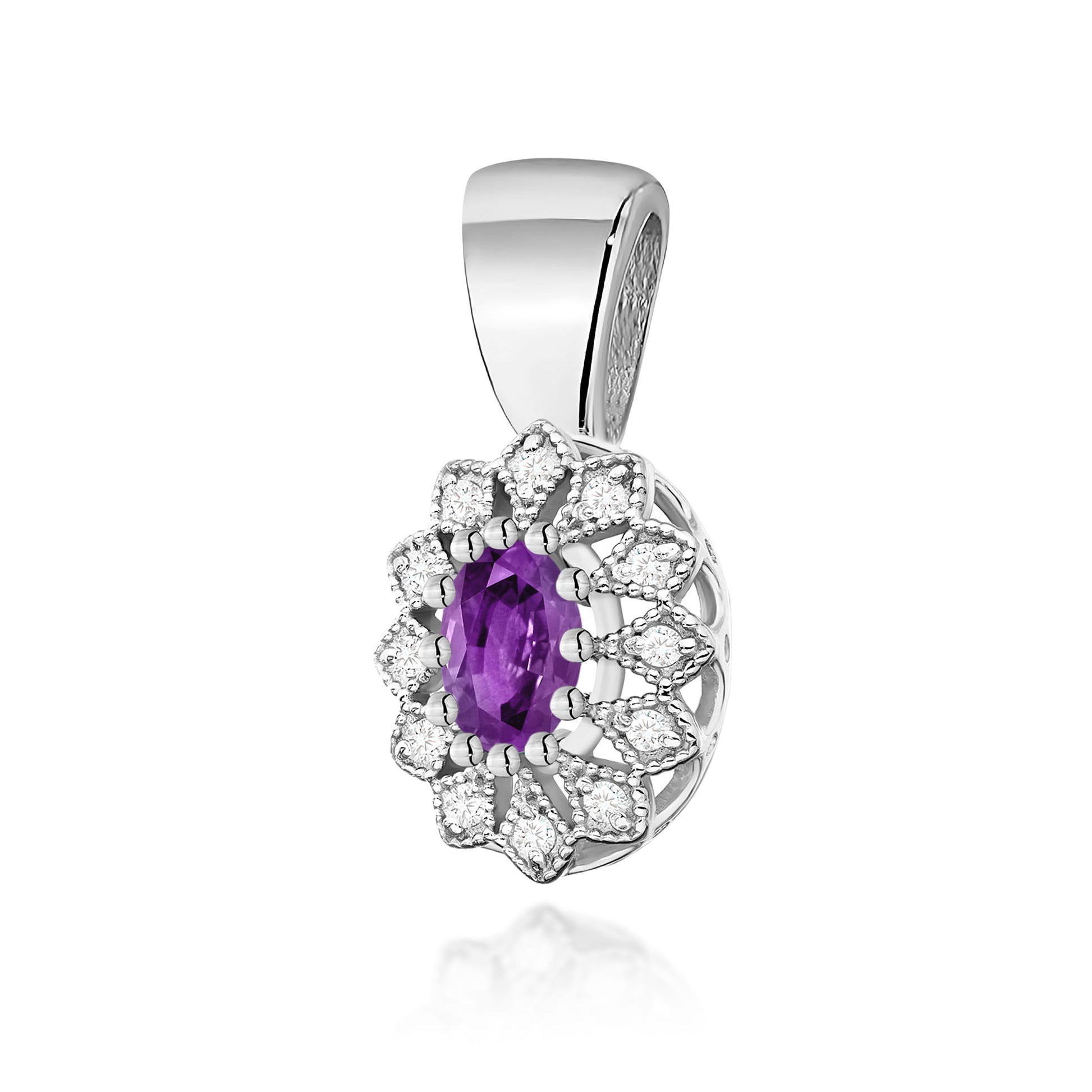 Pandantiv Aur 14K Z0354 cu Ametist 0,40ct