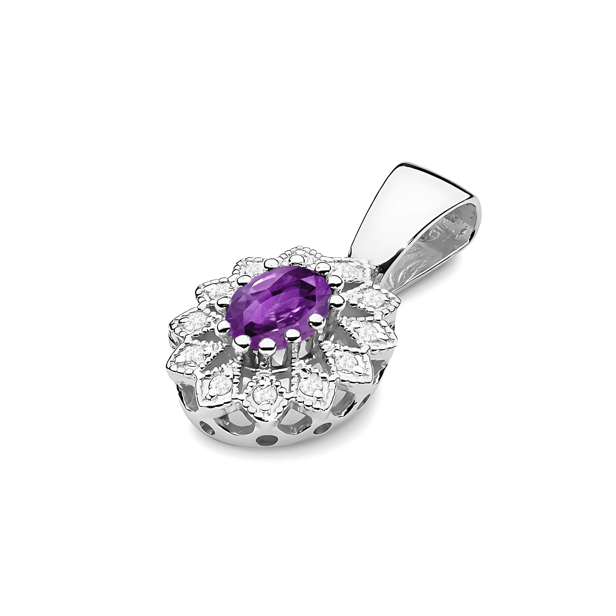 Pandantiv Aur 14K Z0354 cu Ametist 0,40ct