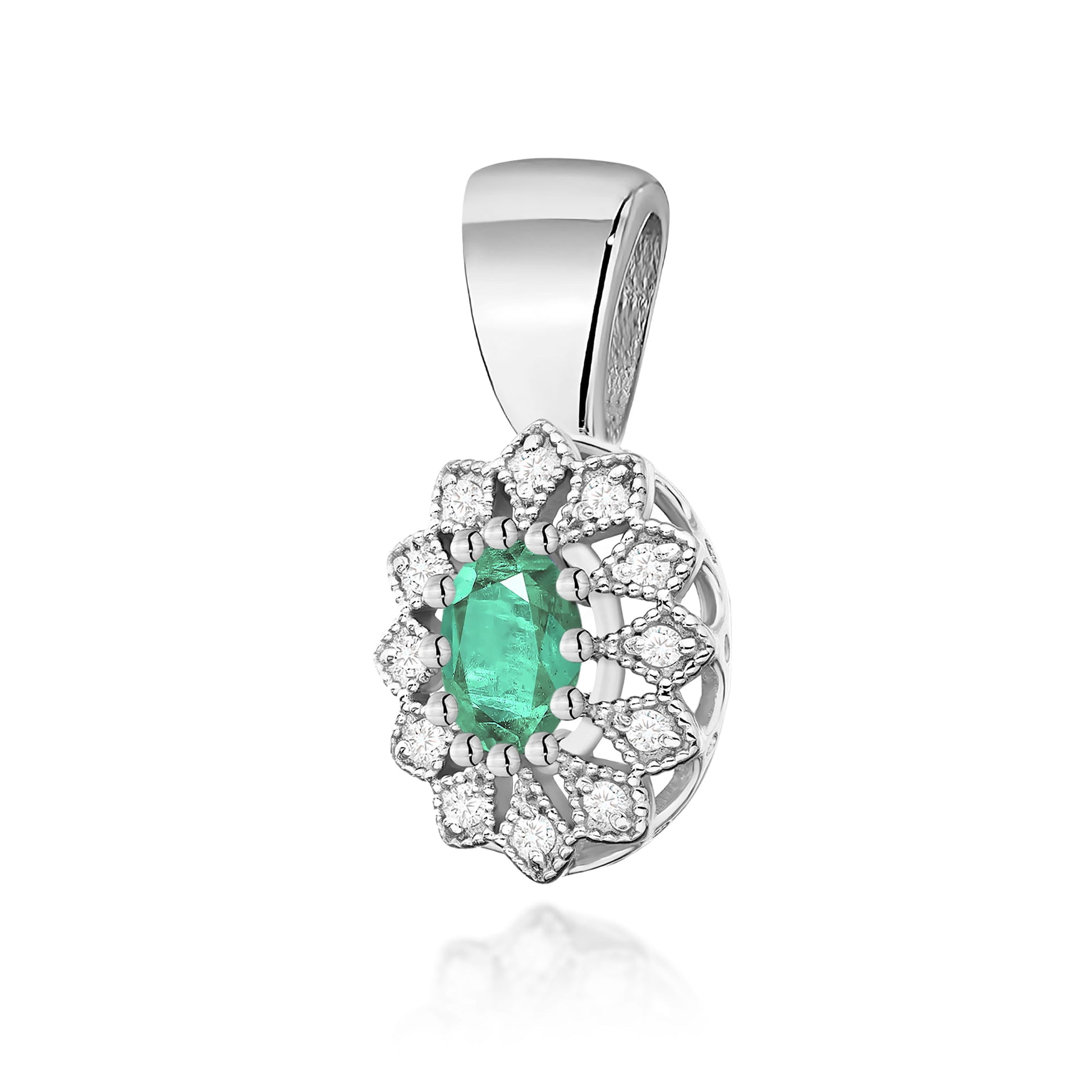 Pandantiv Aur 14K Z0354 Smarald 0,40ct