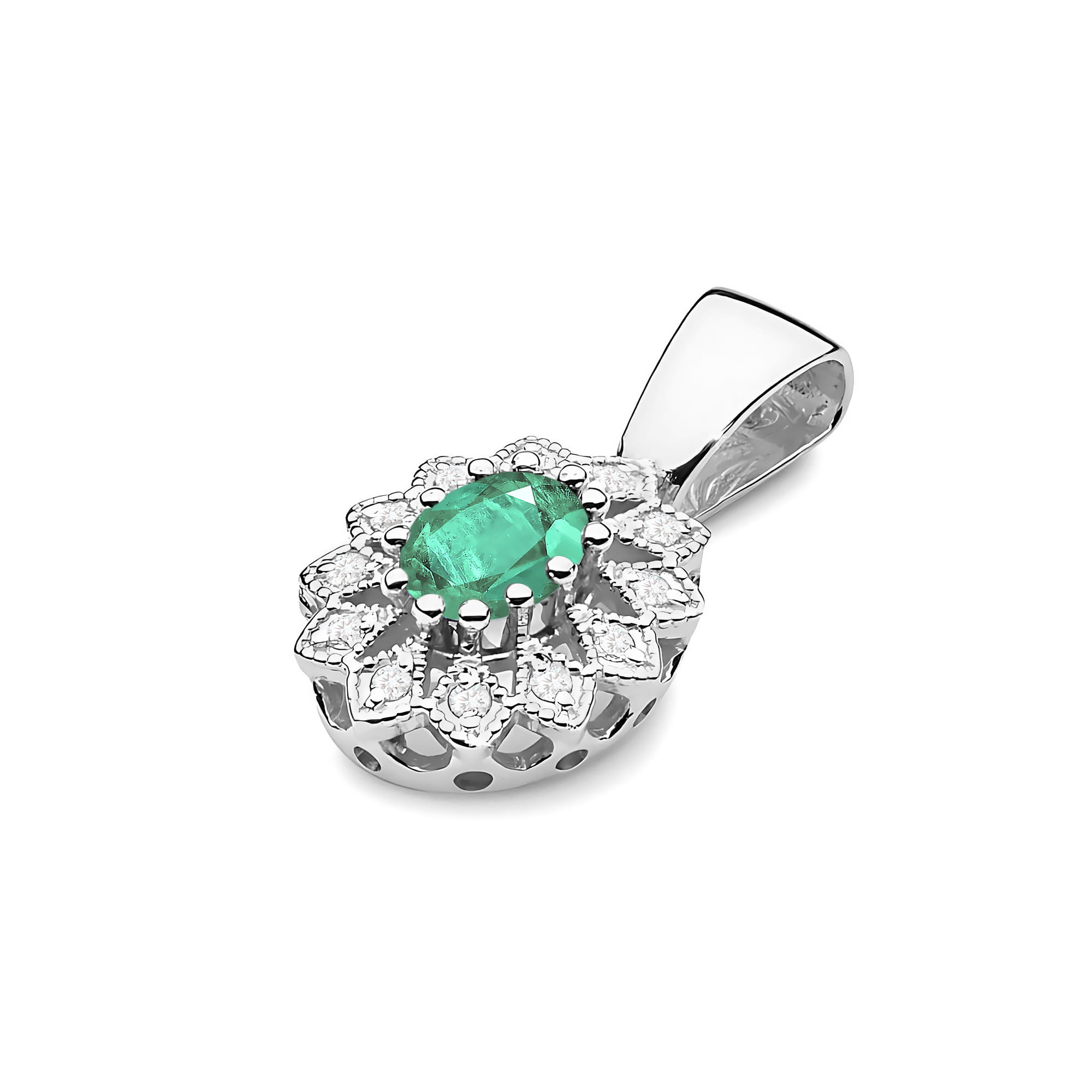 Pandantiv Aur 14K Z0354 Smarald 0,40ct