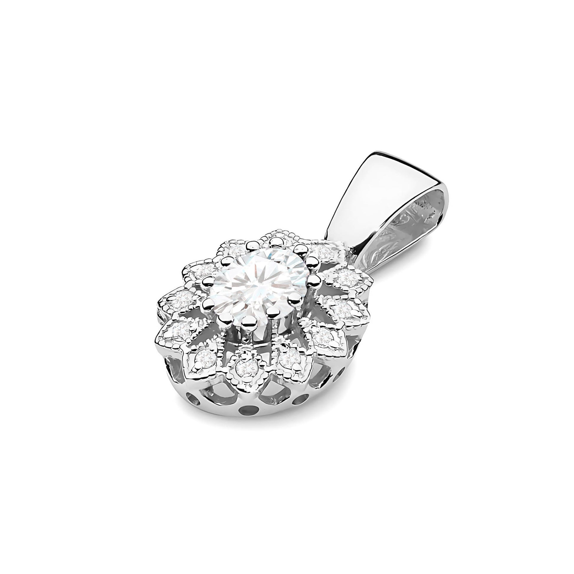 Pandantiv Aur 14K Diamant Laborator 0.40 Carat Oval