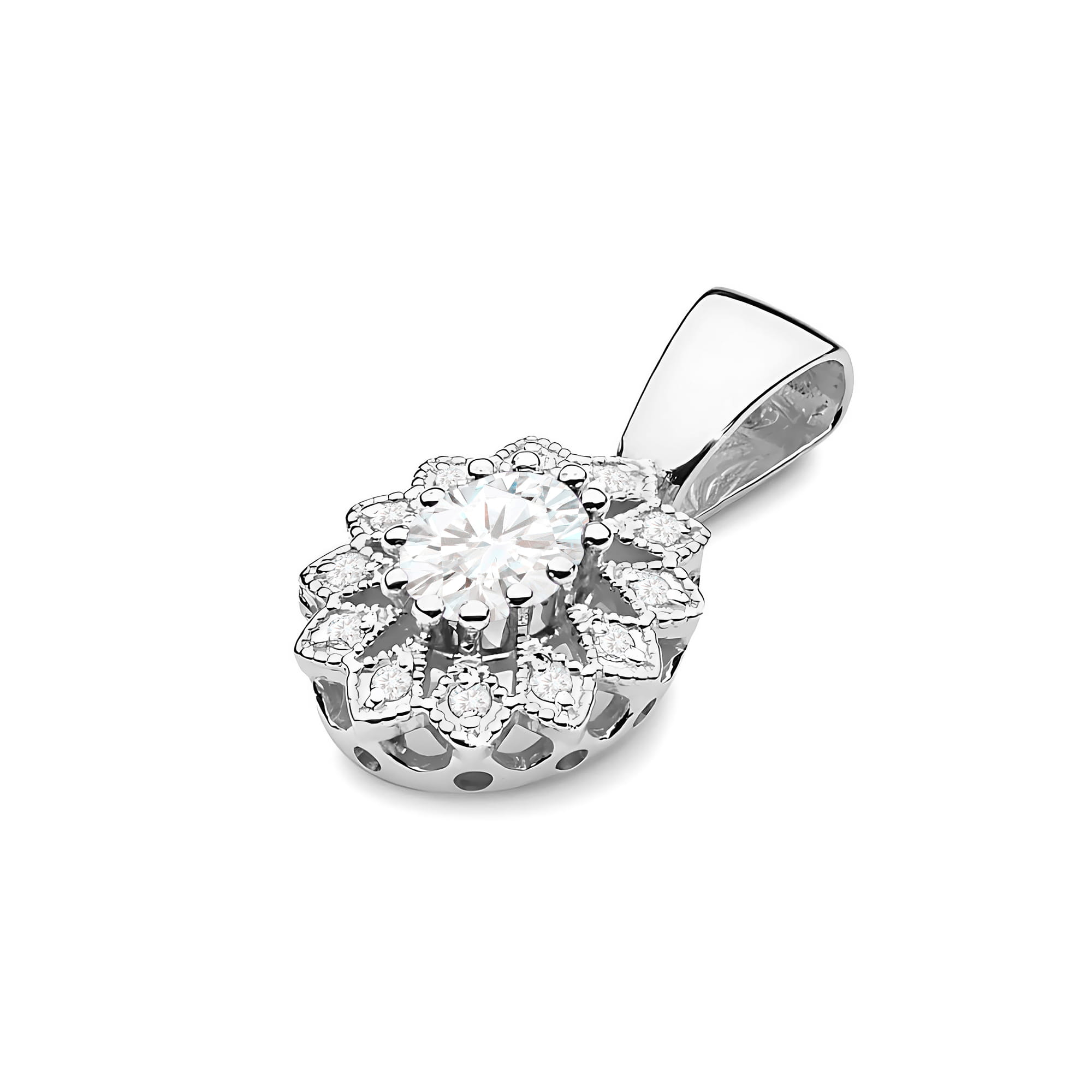 Pandantiv Aur 14K Diamant Laborator 0.40 Carat Oval