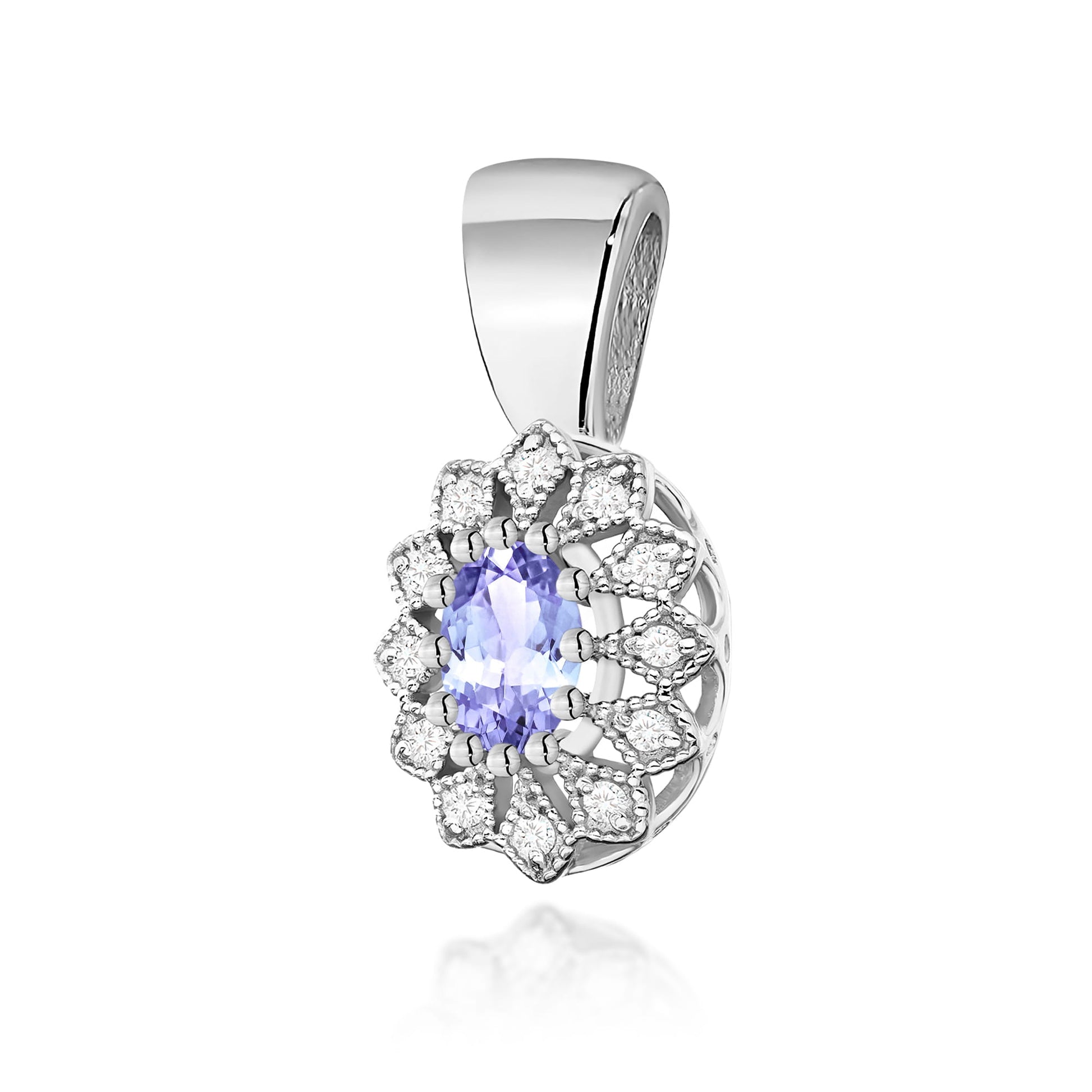 Pandantiv Aur 14K Z0354 cu Tanzanit 0,40ct