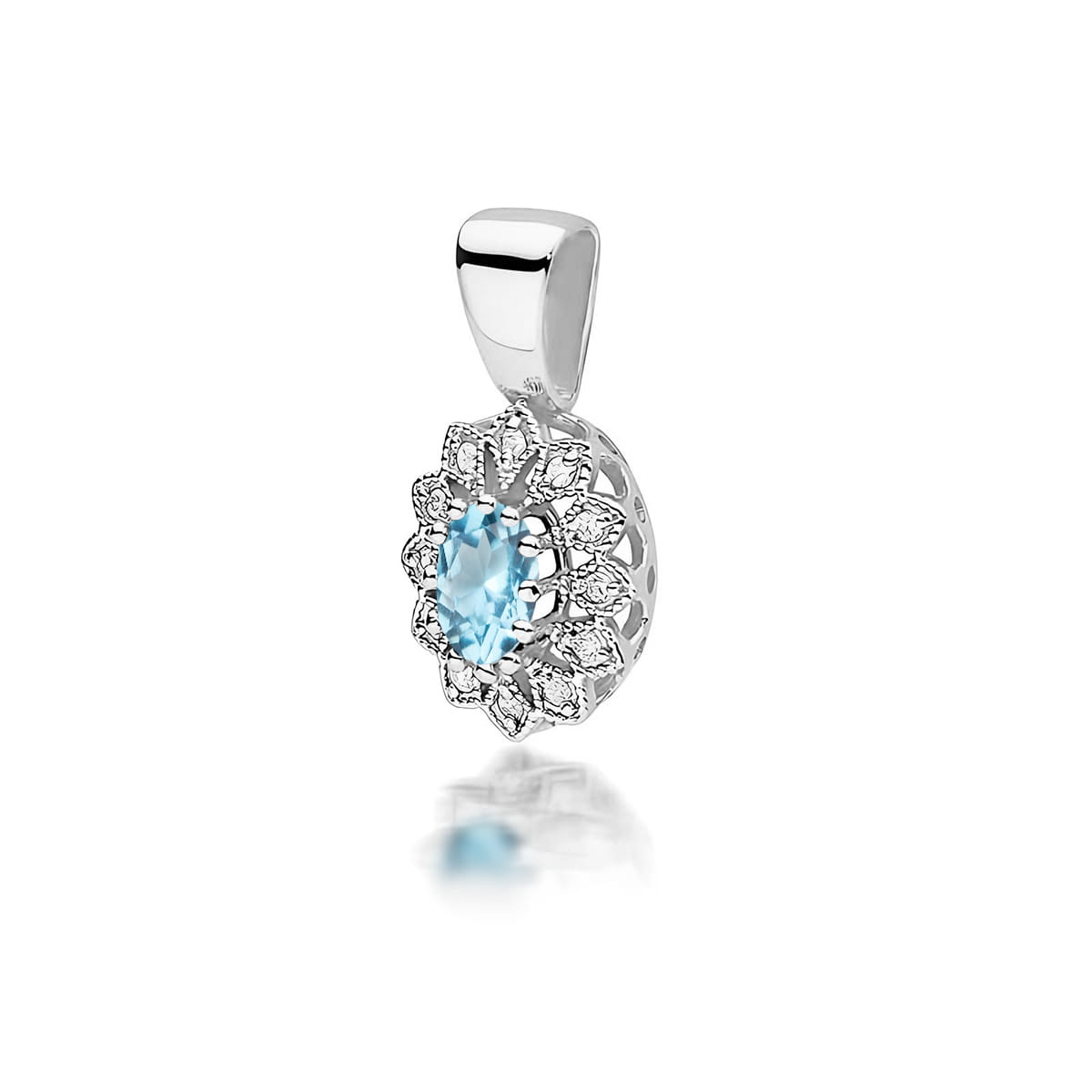 Pandantiv Aur 14K Z0354 Topaz 0.50ct