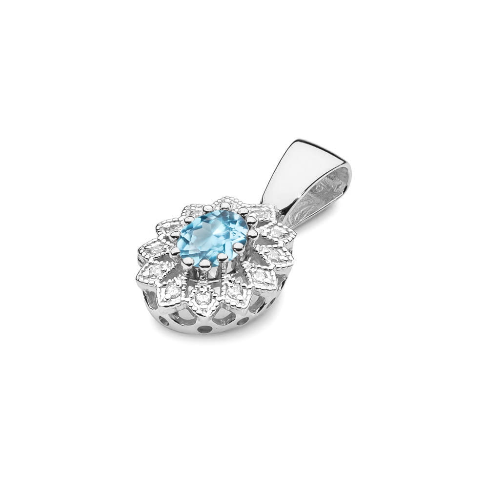 Pandantiv Aur 14K Z0354 Topaz 0.50ct