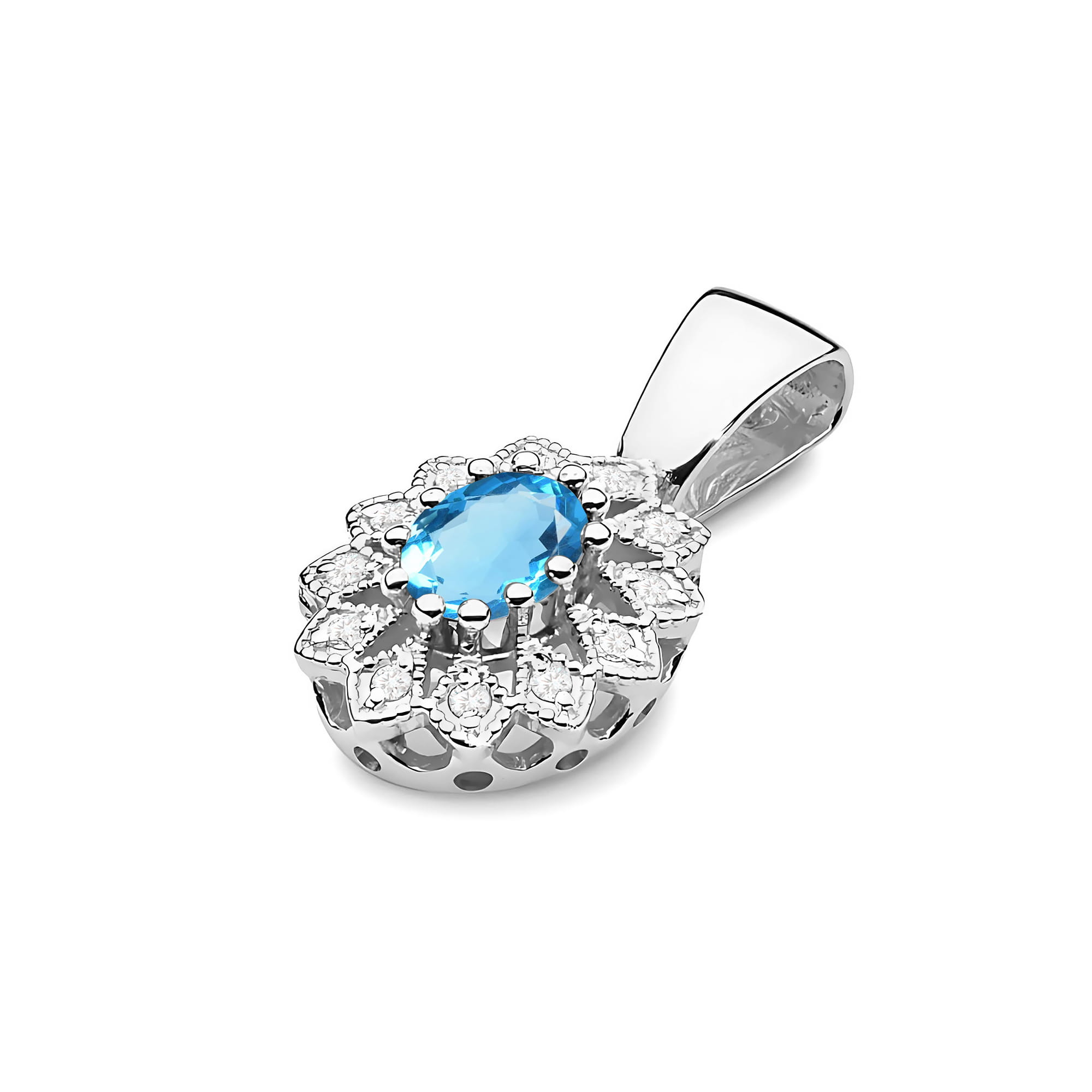 Pandantiv Aur 14K Z0354 Topaz 0.50ct
