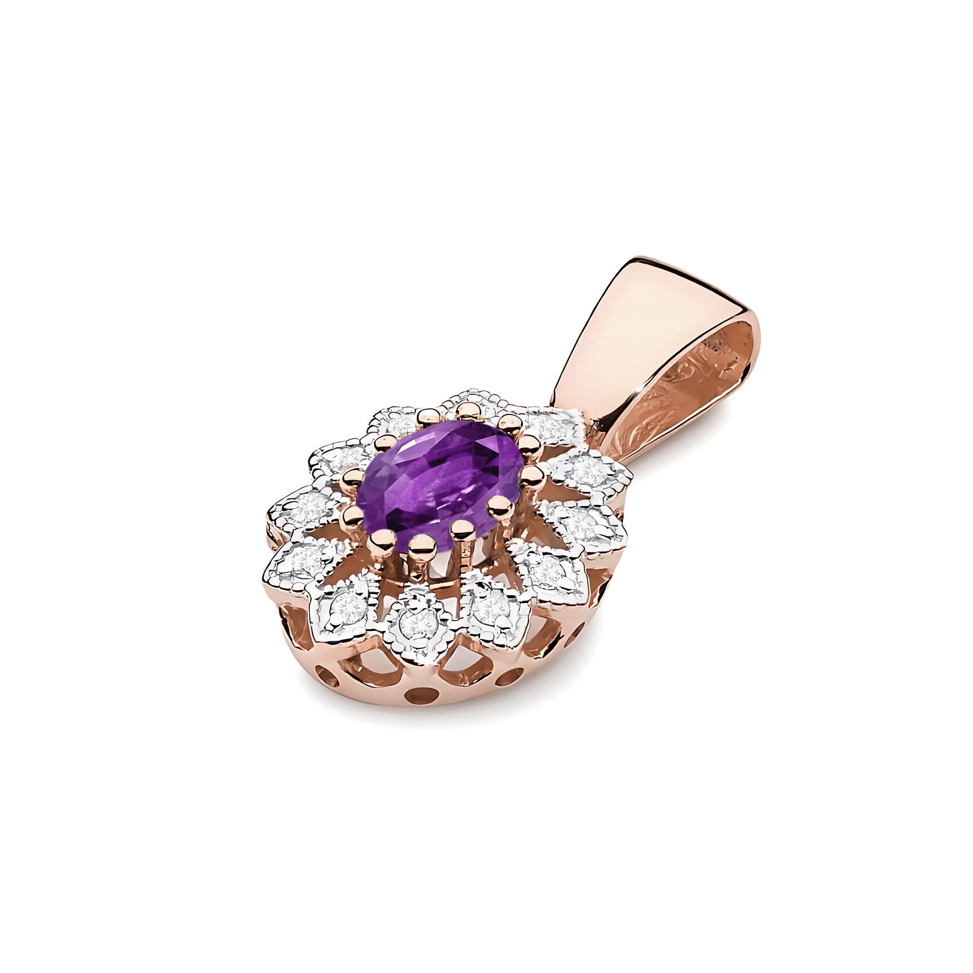 Pandantiv Aur 14K Z0354 cu Ametist 0,40ct