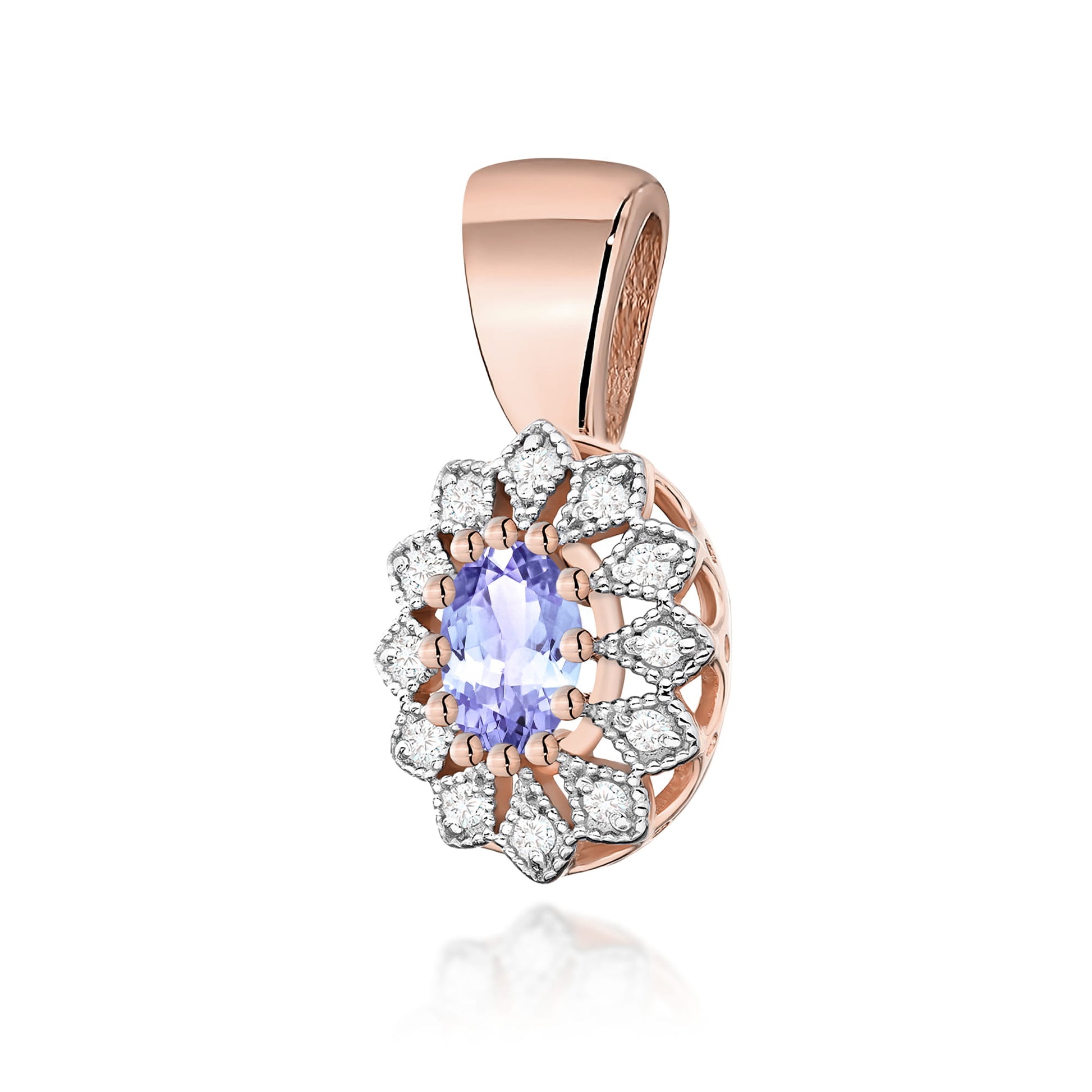 Pandantiv Aur 14K Z0354 cu Tanzanit 0,40ct