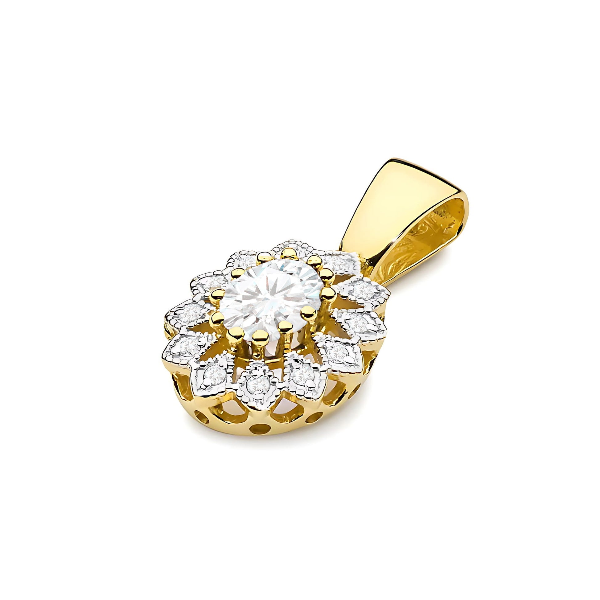 Pandantiv Aur 14K Diamant Laborator 0.40 Carat Oval