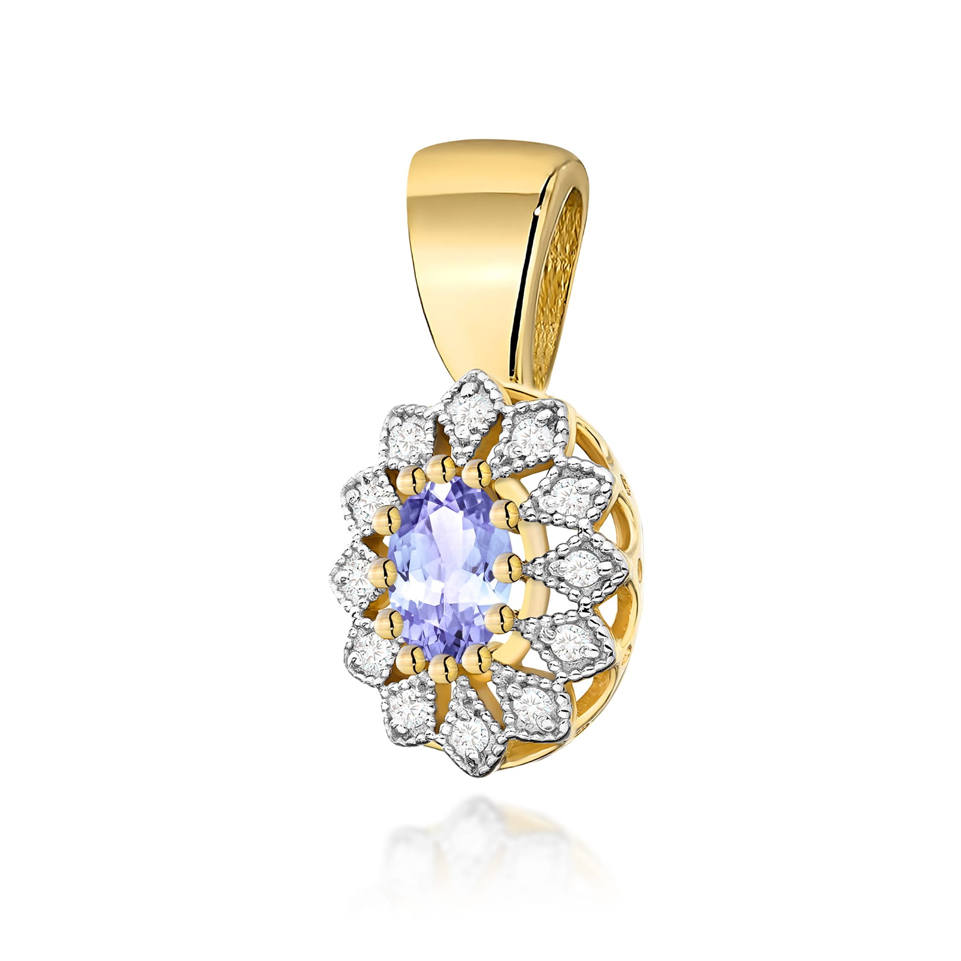 Pandantiv Aur 14K Z0354 cu Tanzanit 0,40ct