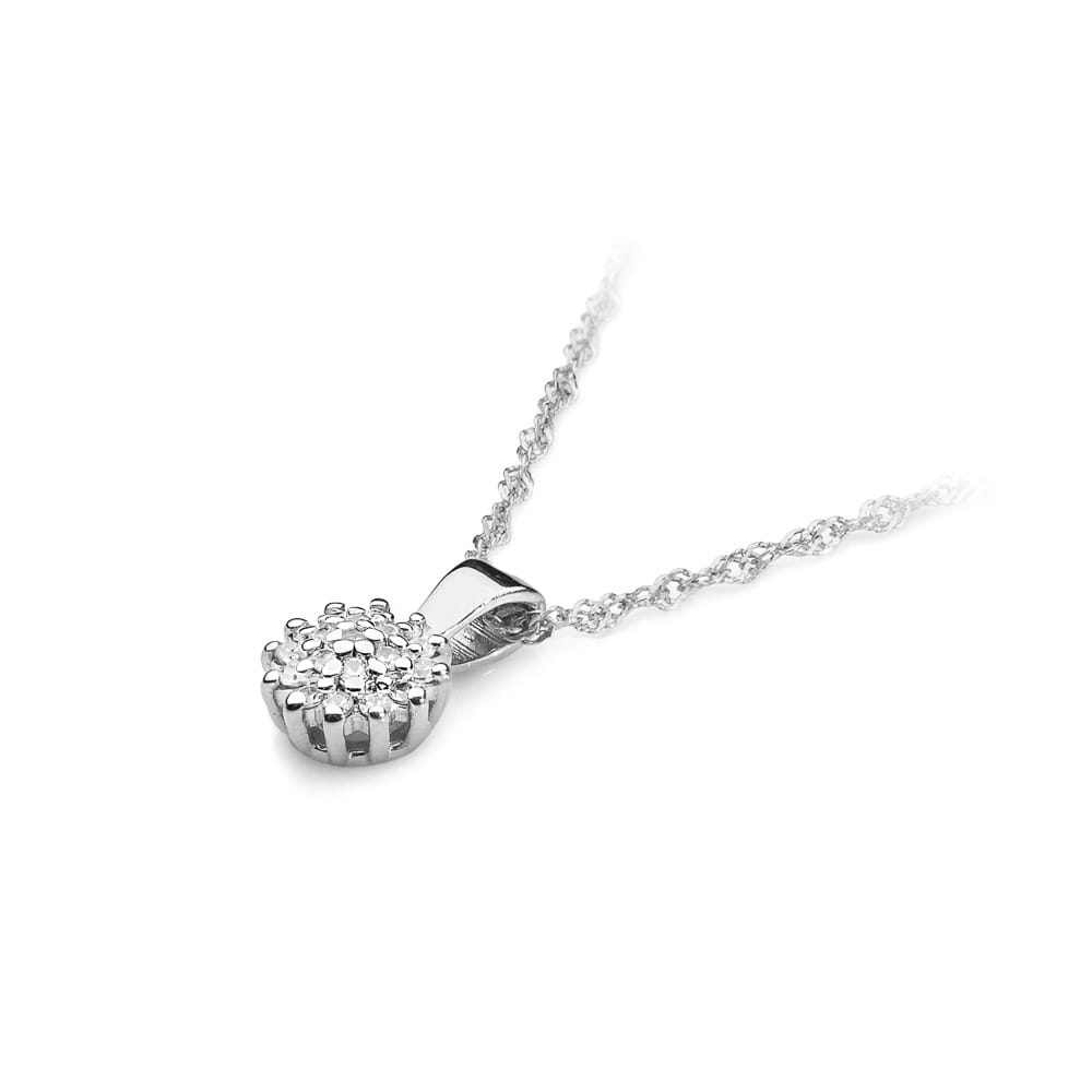 Pandantiv Aur 14K cu Diamante 0.10 ct