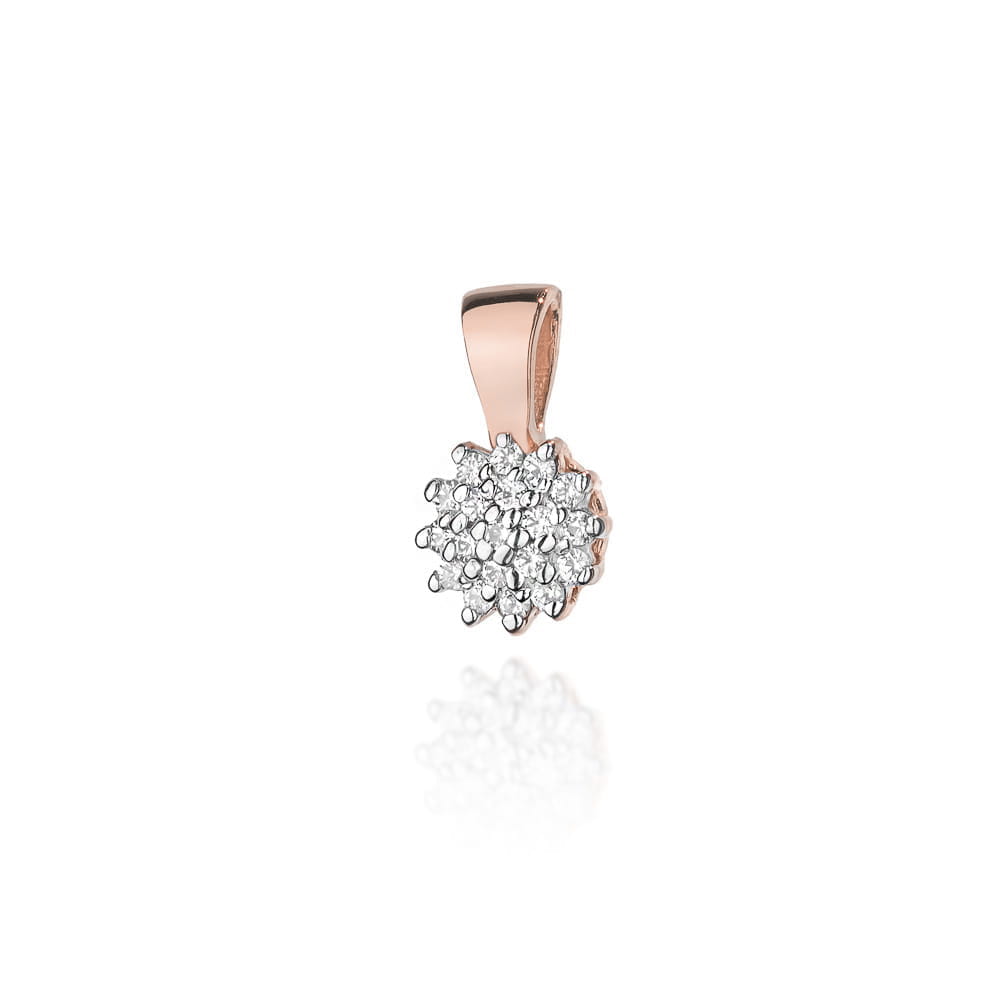 Pandantiv Aur 14K cu Diamante 0.10 ct