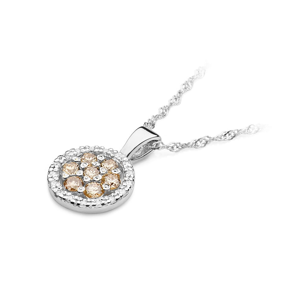 Pandantiv Aur 14K cu Diamante Maro 0.35 ct