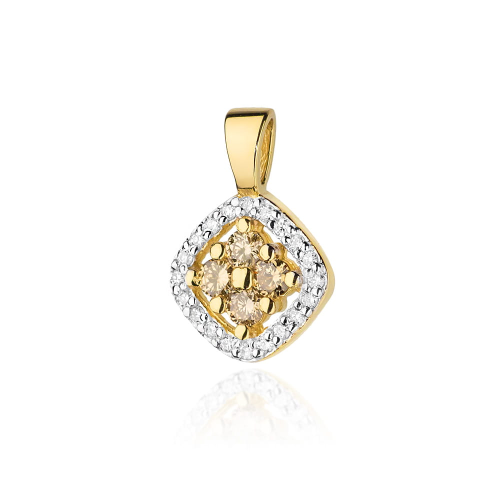 Pandantiv  Aur 14K cu Diamante Maro 0.20 ct