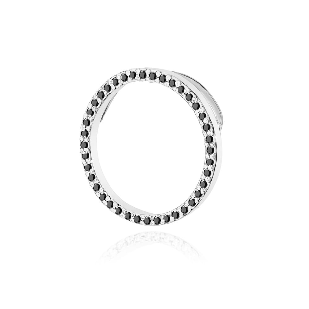 Pandantiv Aur 14K cu Diamante Negre 0.20 ct