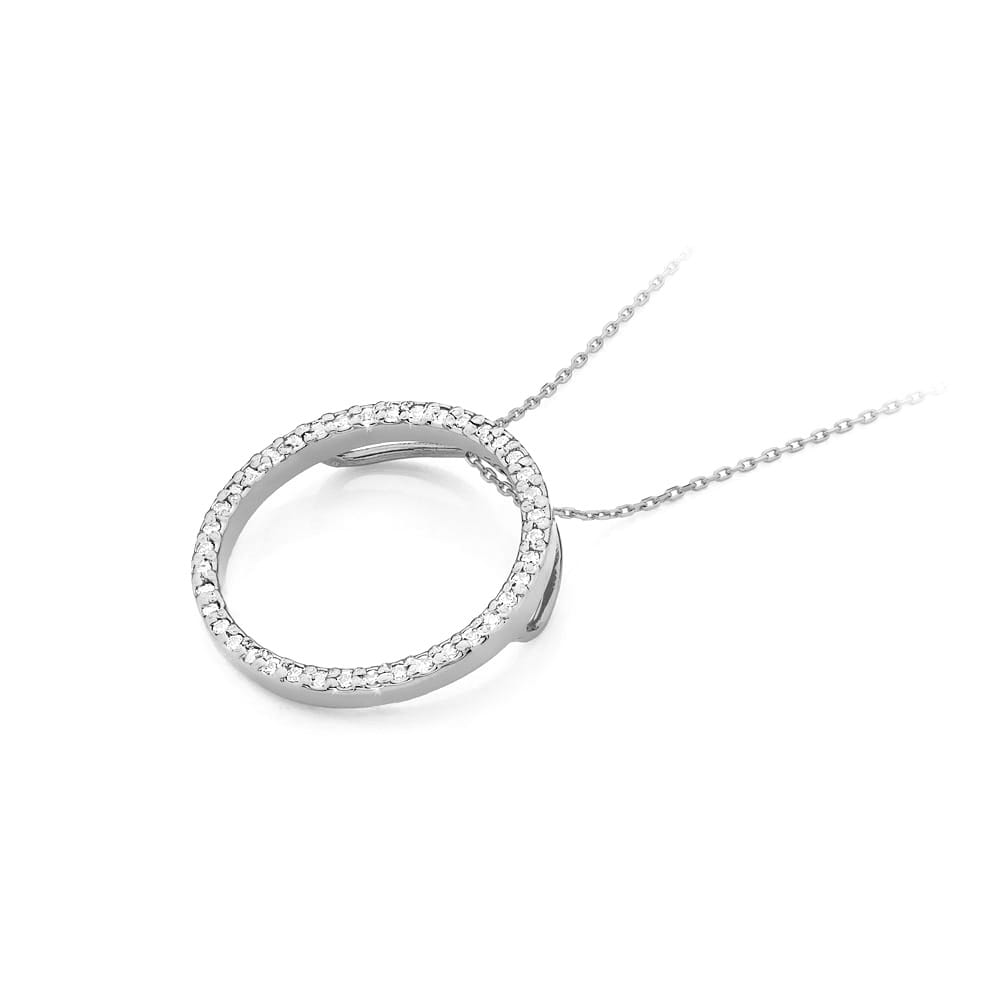 Pandantiv Aur 14K cu Diamante Naturale 0.20 ct
