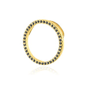 Pandantiv Aur 14K cu Diamante Negre 0.20 ct