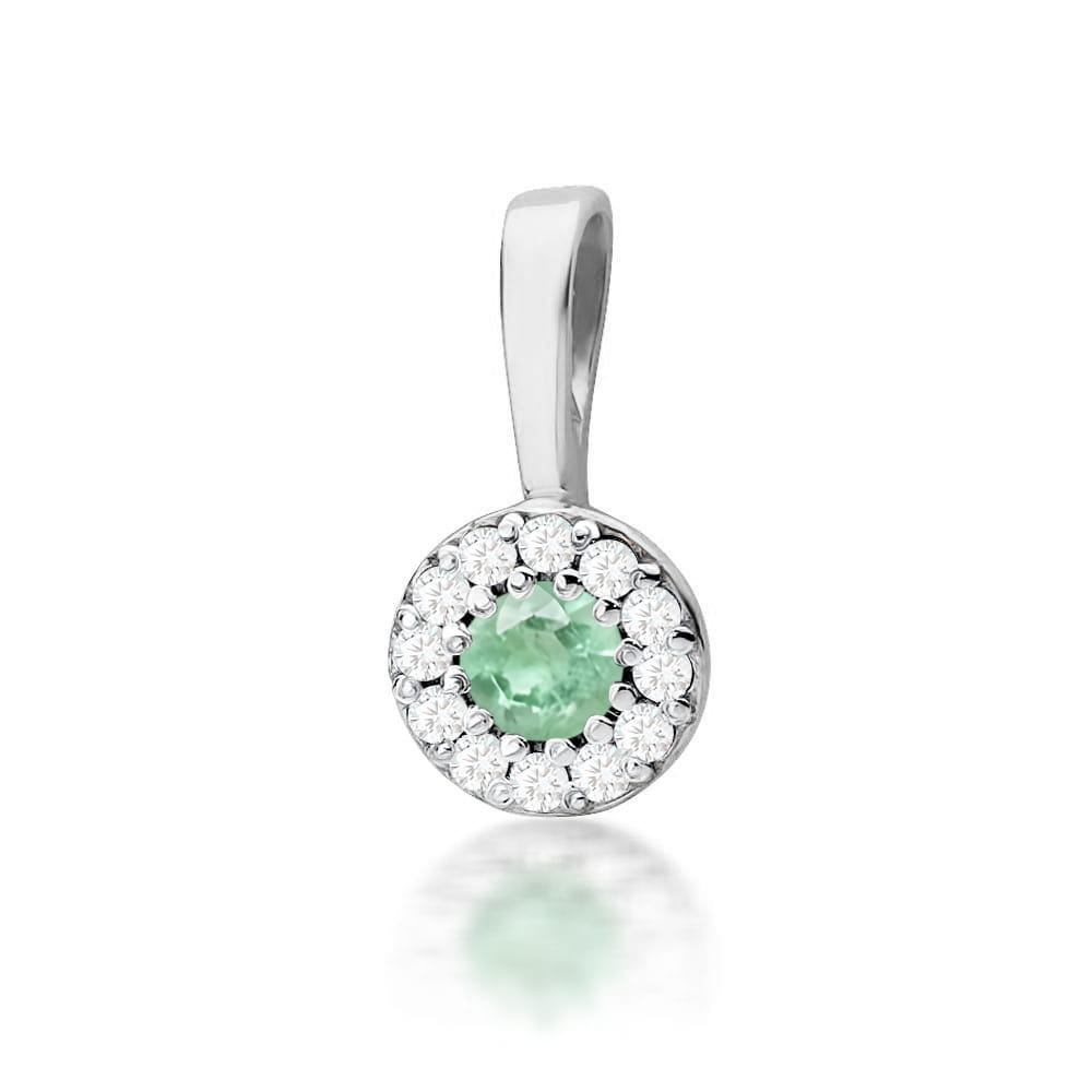 Pandantiv Aur 14K Z0443 Smarald 0.15ct