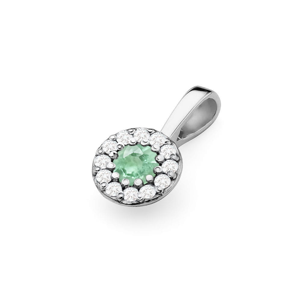 Pandantiv Aur 14K Z0443 Smarald 0.15ct