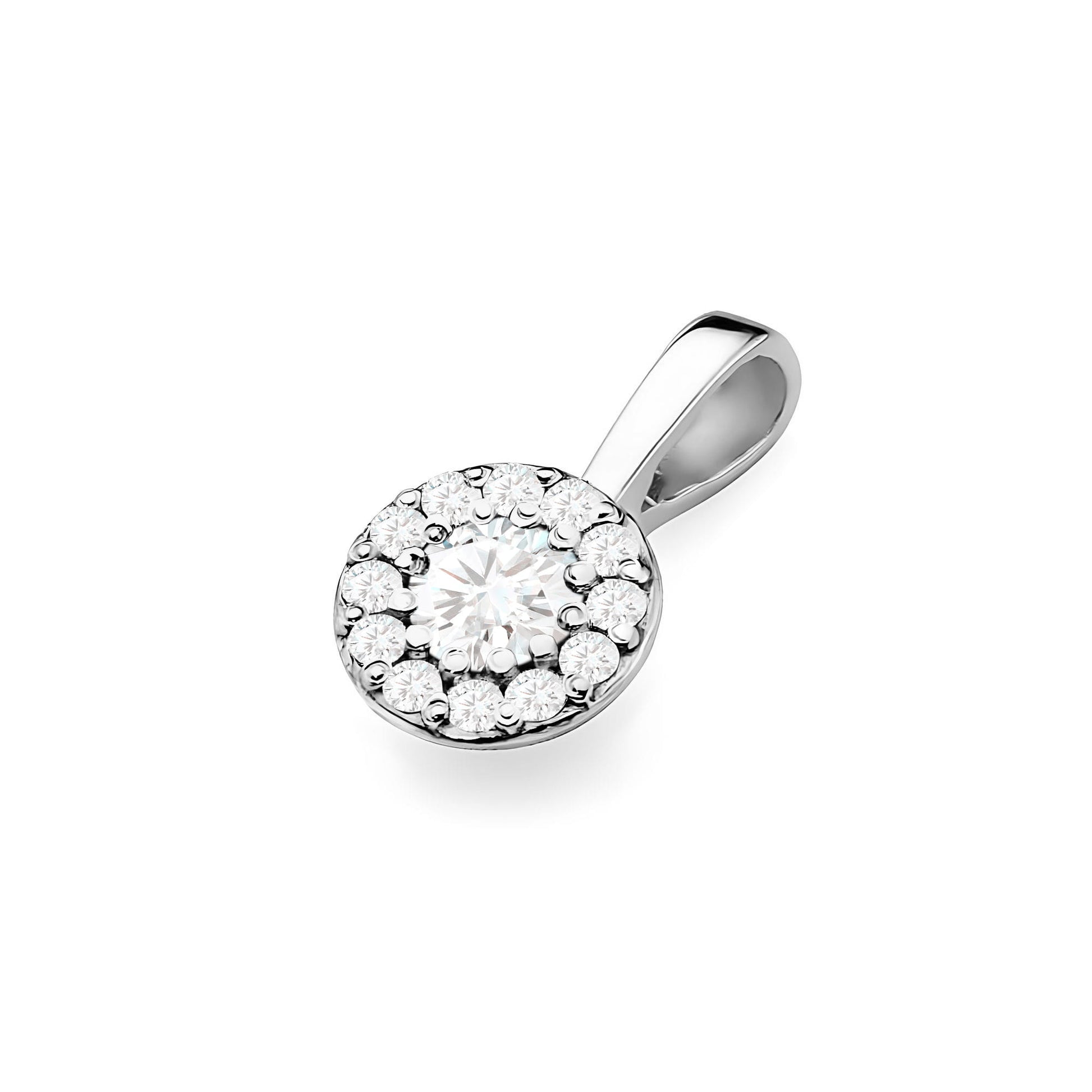 Pandantiv Aur 14K Z0443 Diamant Cultivat în Laborator 0,12ct