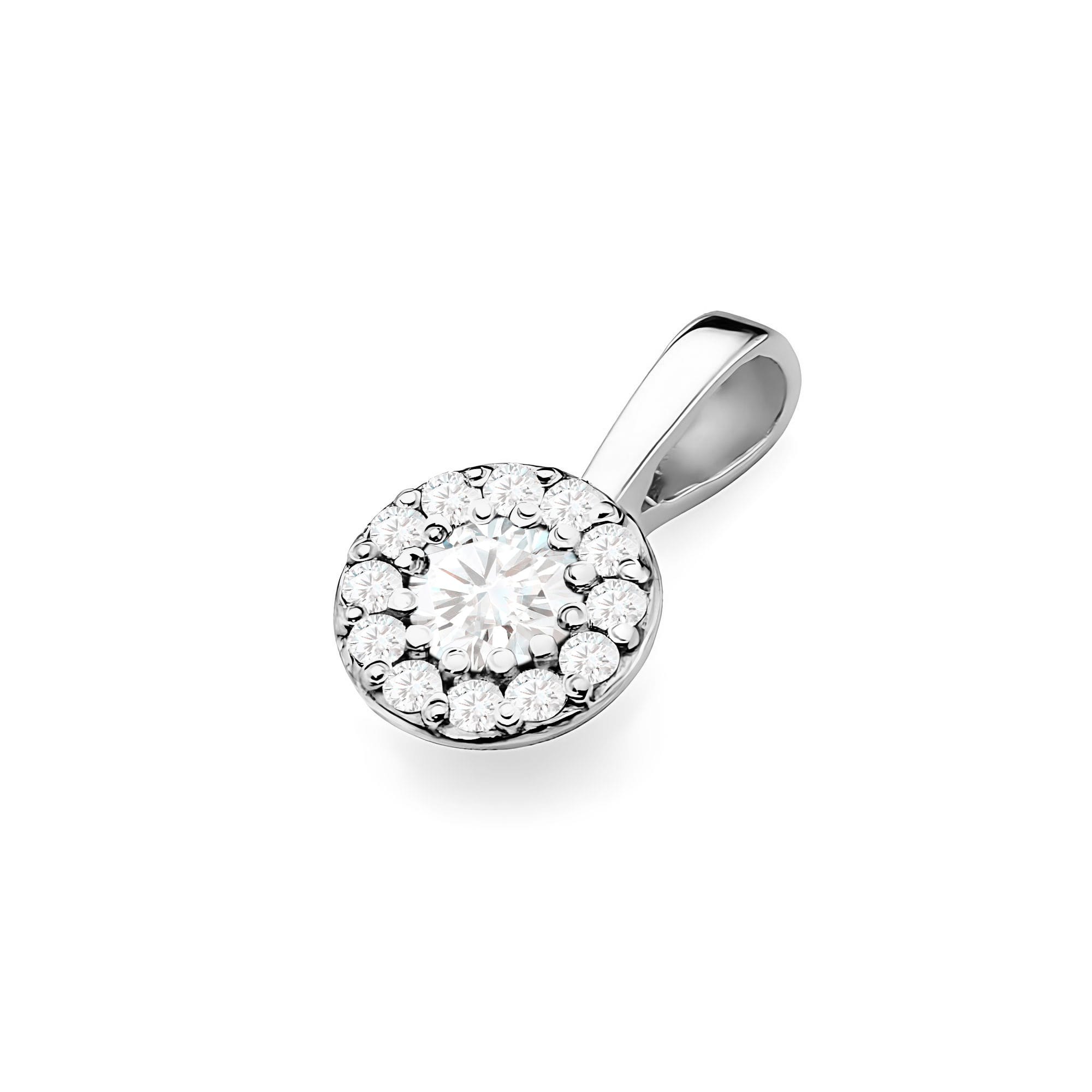 Pandantiv Aur 14K Z0443 Diamant Cultivat în Laborator 0,12ct