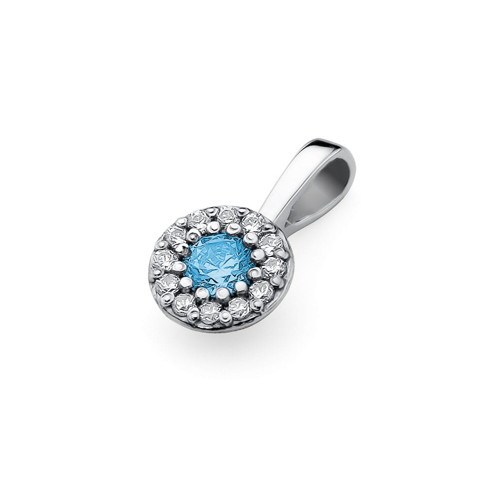 Pandantiv Aur 14 K Topaz 0.15 ct si diamante