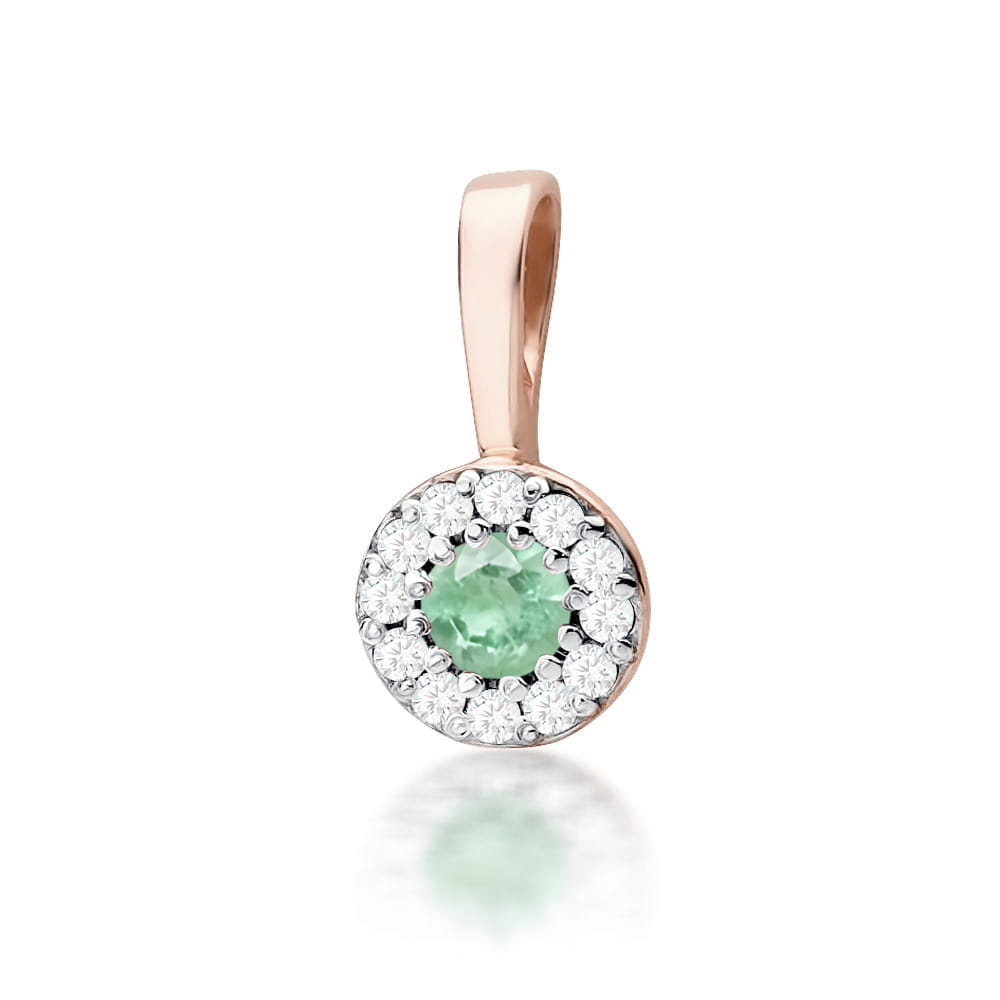 Pandantiv Aur 14K Z0443 Smarald 0.15ct