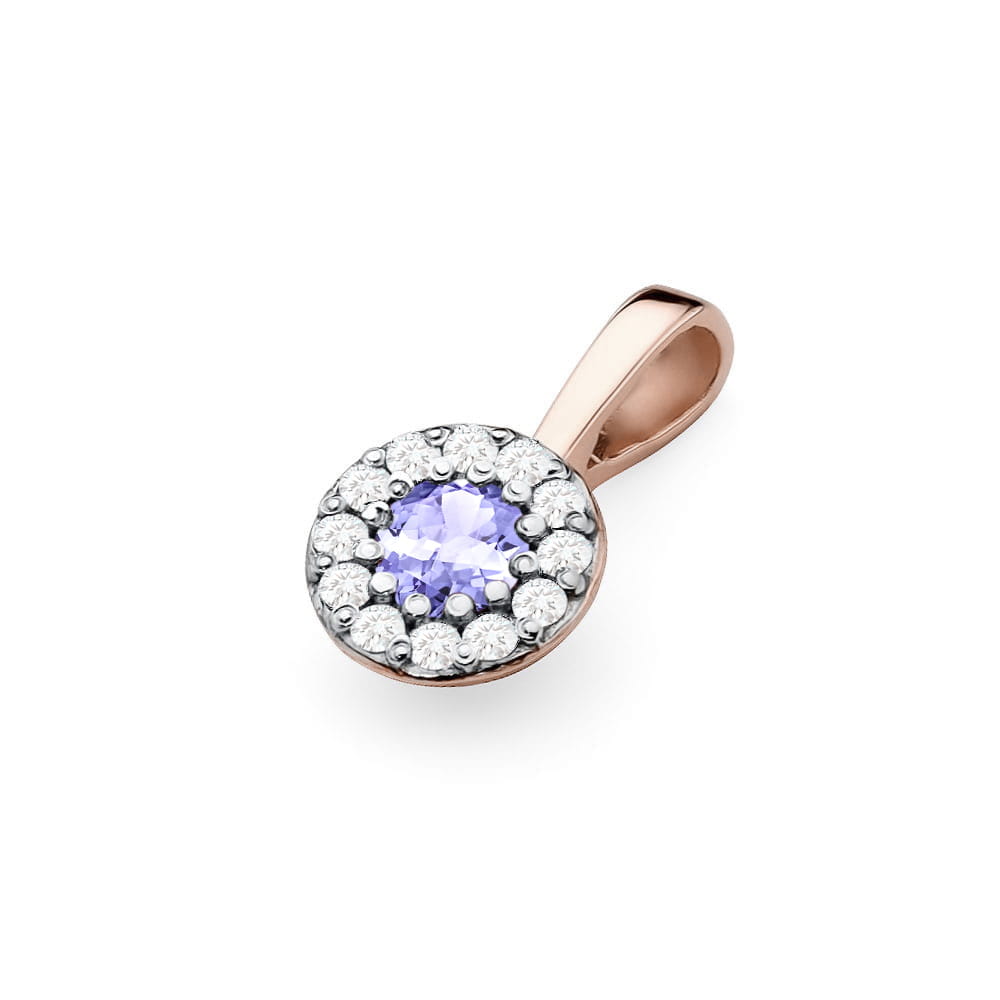 Pandantiv Aur 14K Z443 Tanzanit 0.15ct