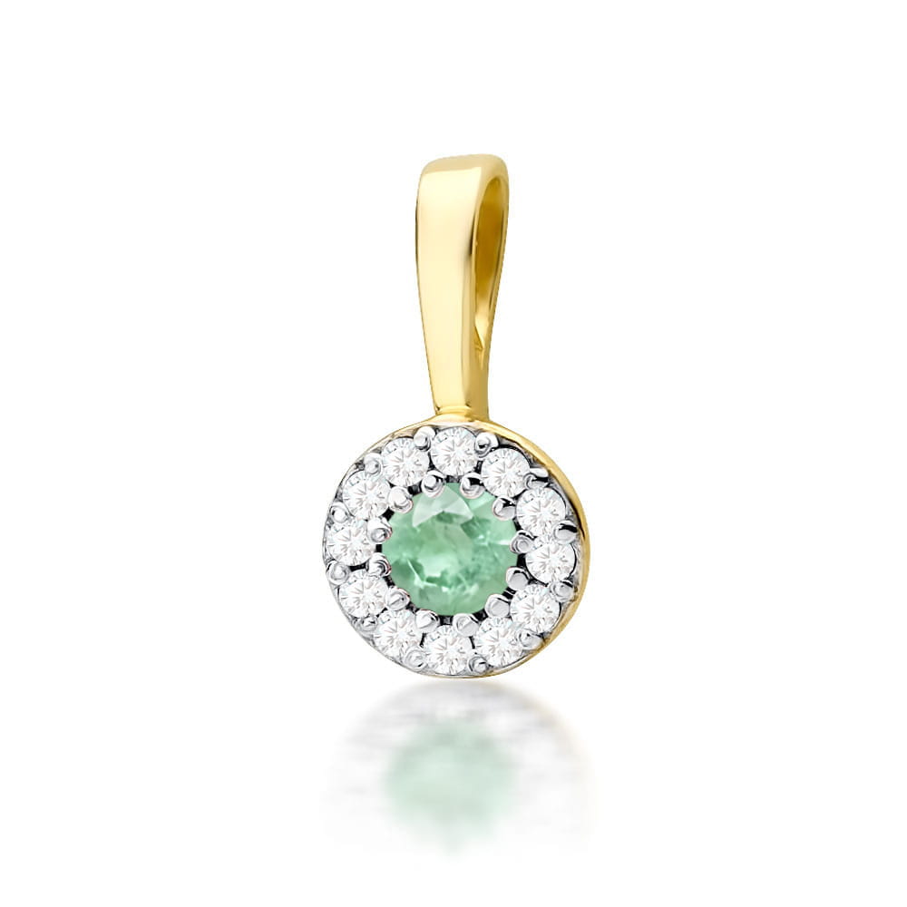 Pandantiv Aur 14K Z0443 Smarald 0.15ct
