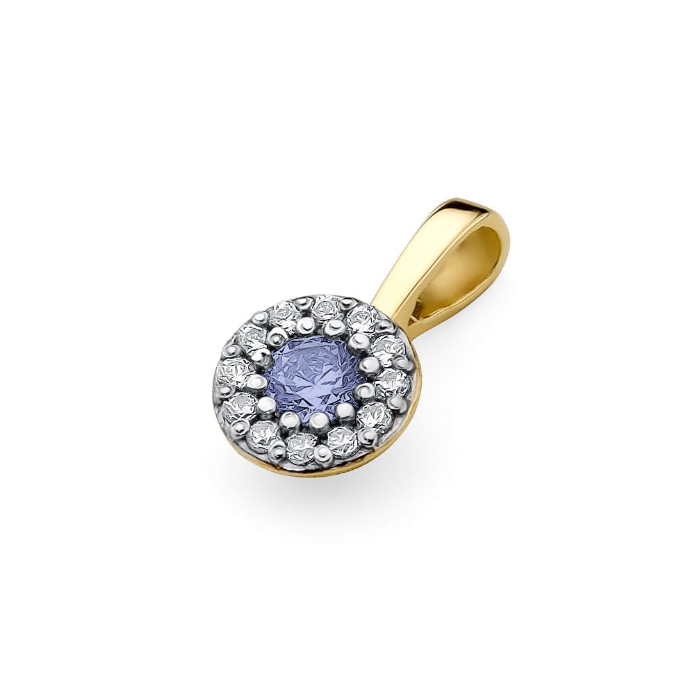 Pandantiv Aur 14K Z443 Tanzanit 0.15ct
