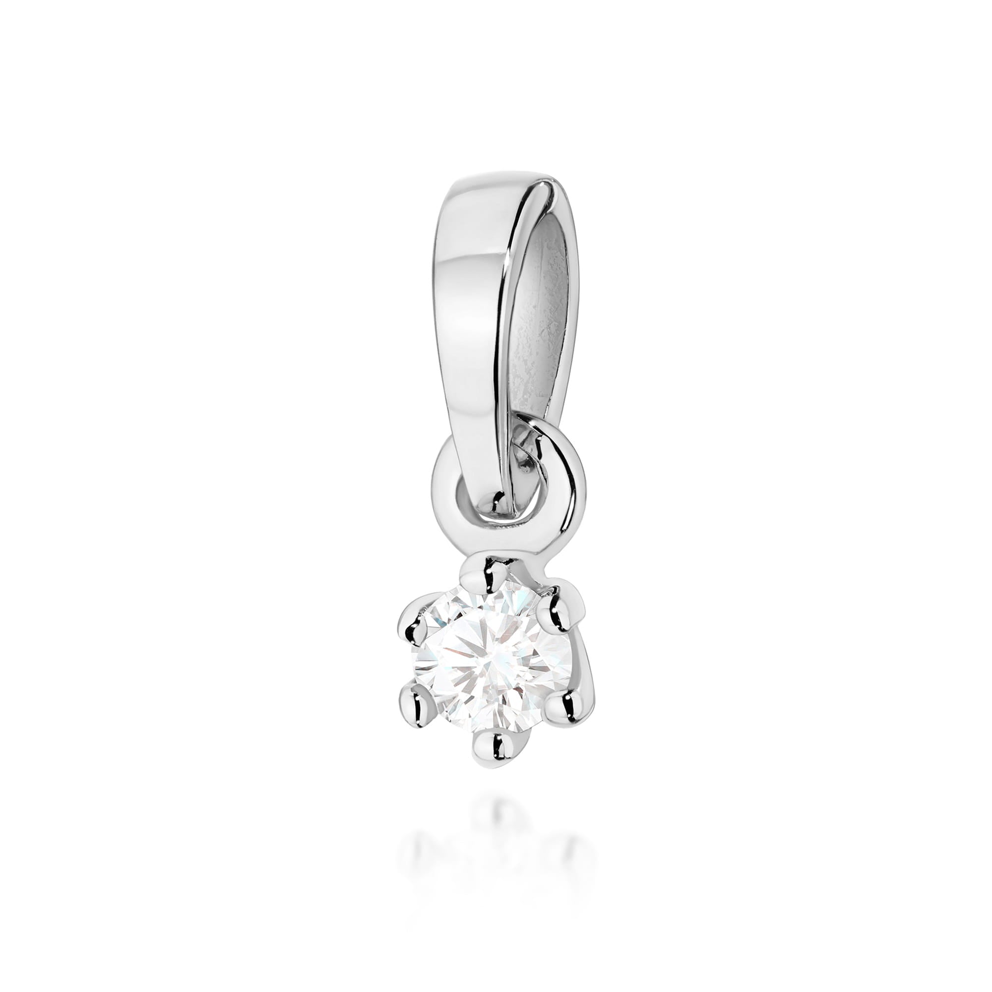 Pandantiv Aur 14K cu Diamant Natural 0.04 ct