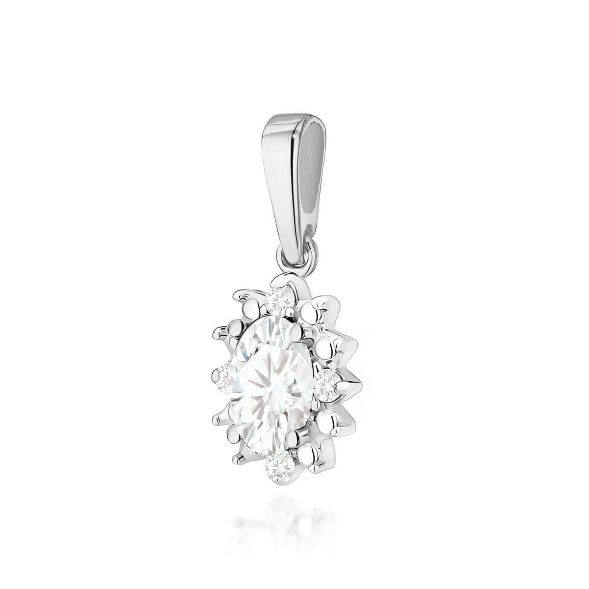 Pandantiv Aur 14K Diamant Laborator 0.25ct Oval Z0513