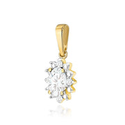 Pandantiv Aur 14K Diamant Laborator 0.25ct Oval Z0513