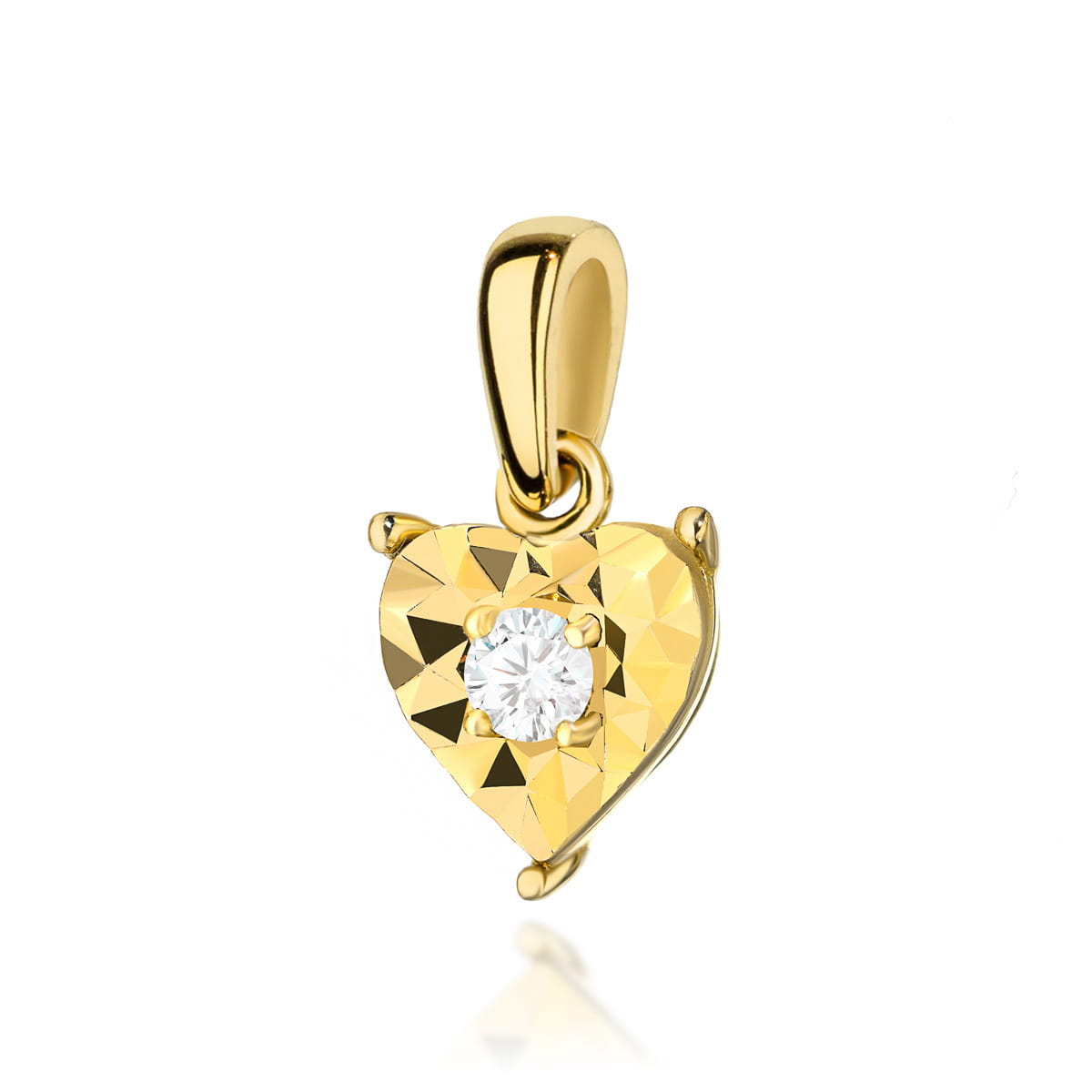 Pandantiv Aur 14K cu Diamante 0.04  ct