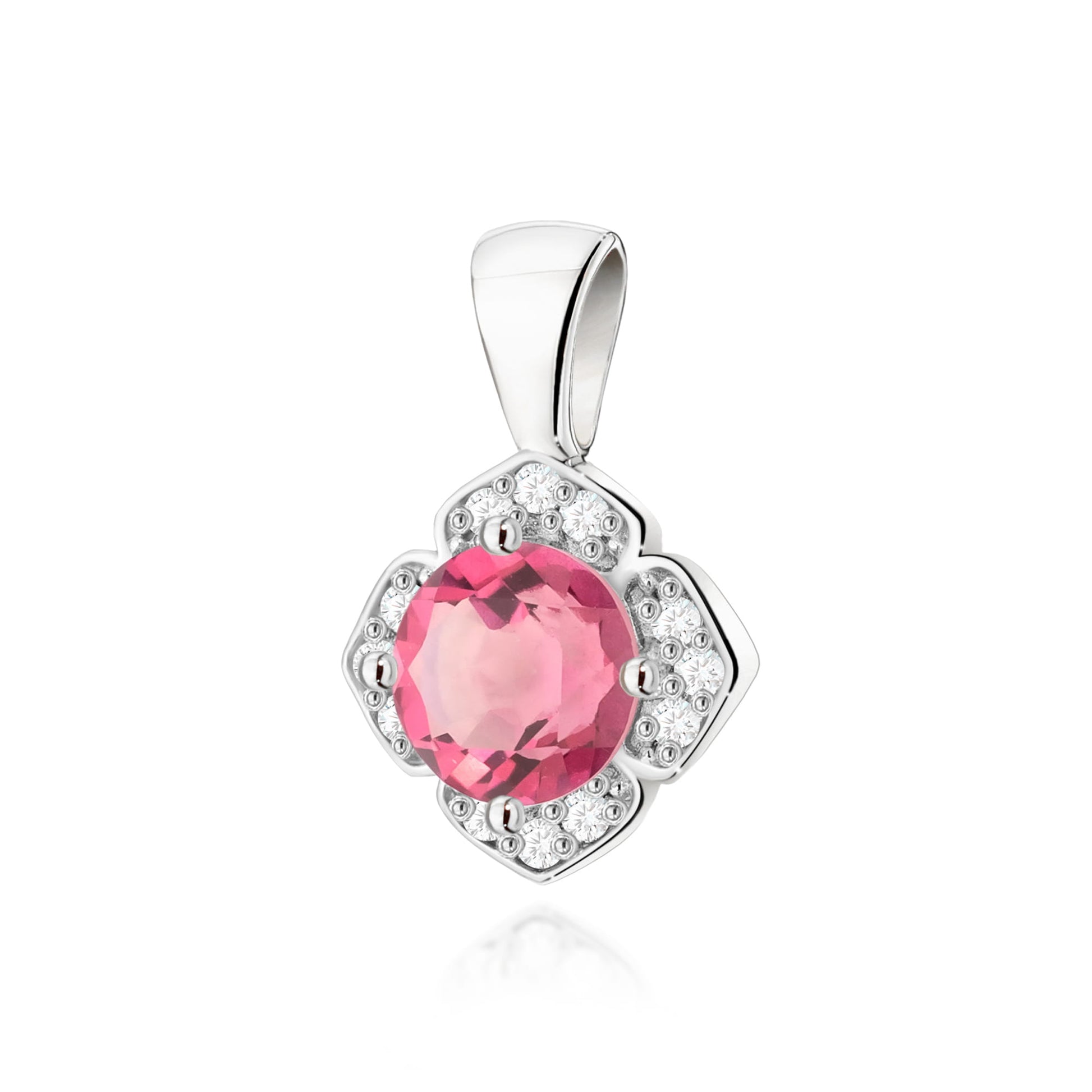 Pandantiv Aur 14K Z0571 Topaz Roz 0.60ct