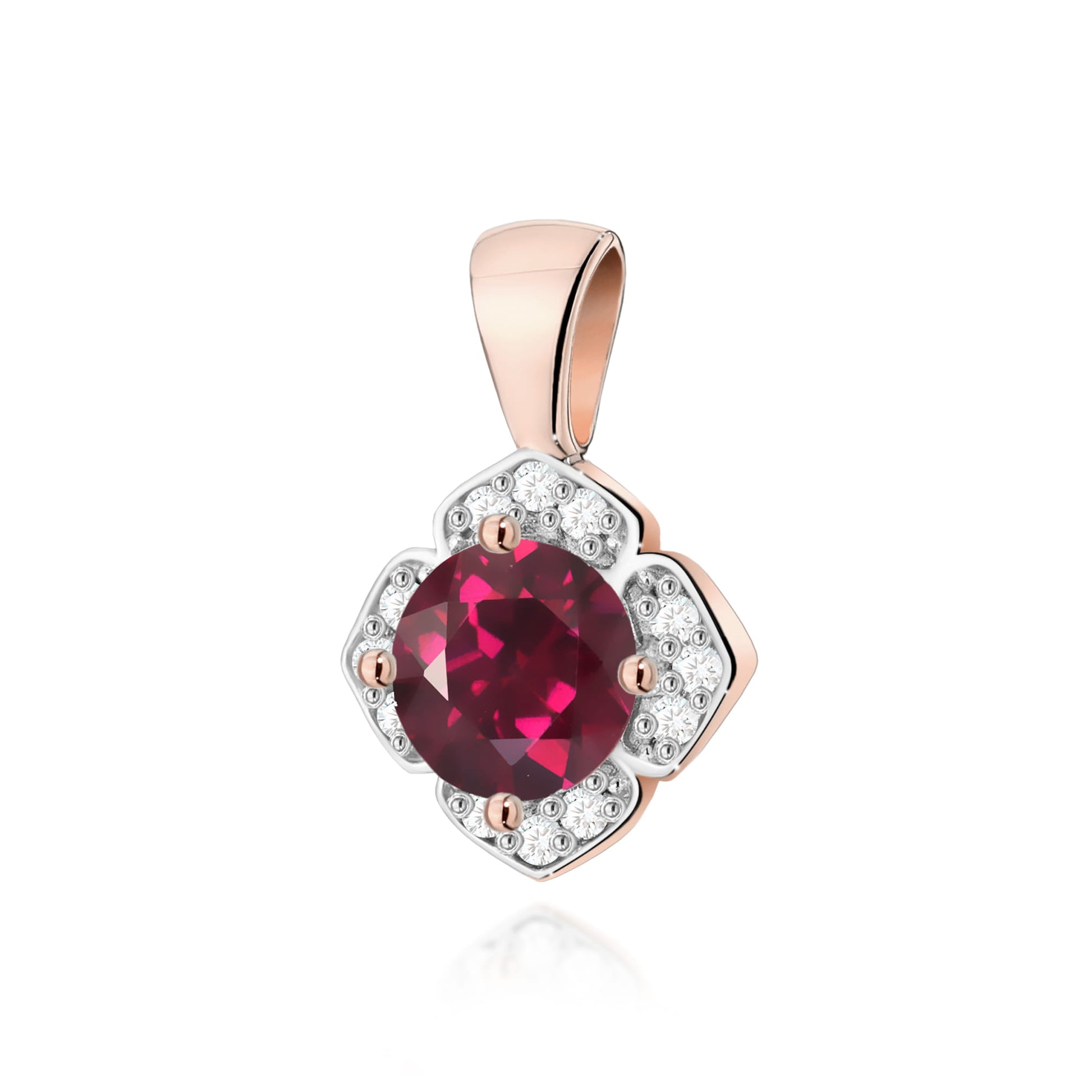 Pandantiv Aur 14K Z0571 Rodolit 0.60ct