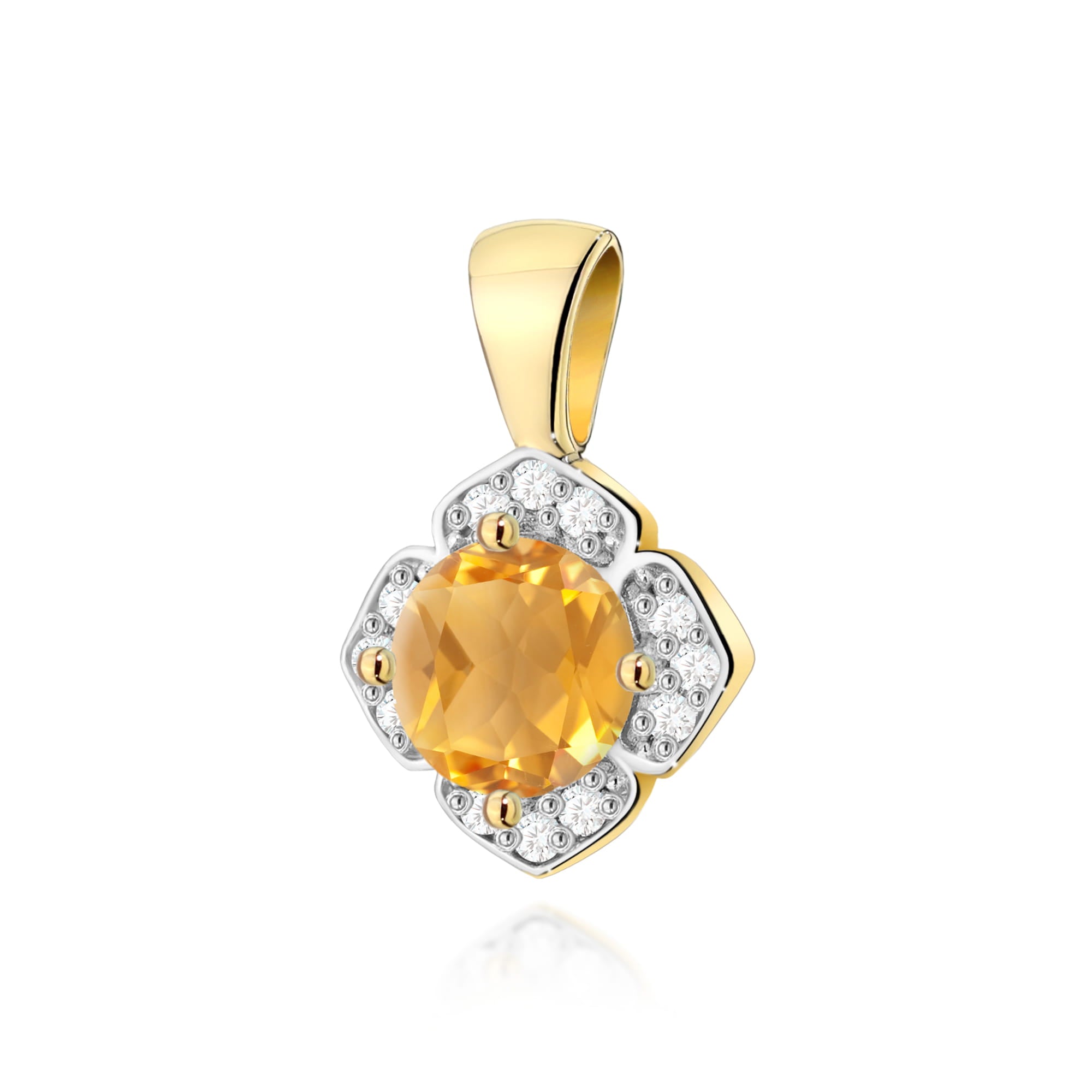 Pandantiv Aur 14K Z0571 Citrin 0.50ct