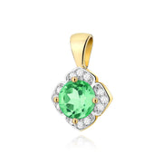 Pandantiv Aur 14K Z0571 Smarald 0.50ct