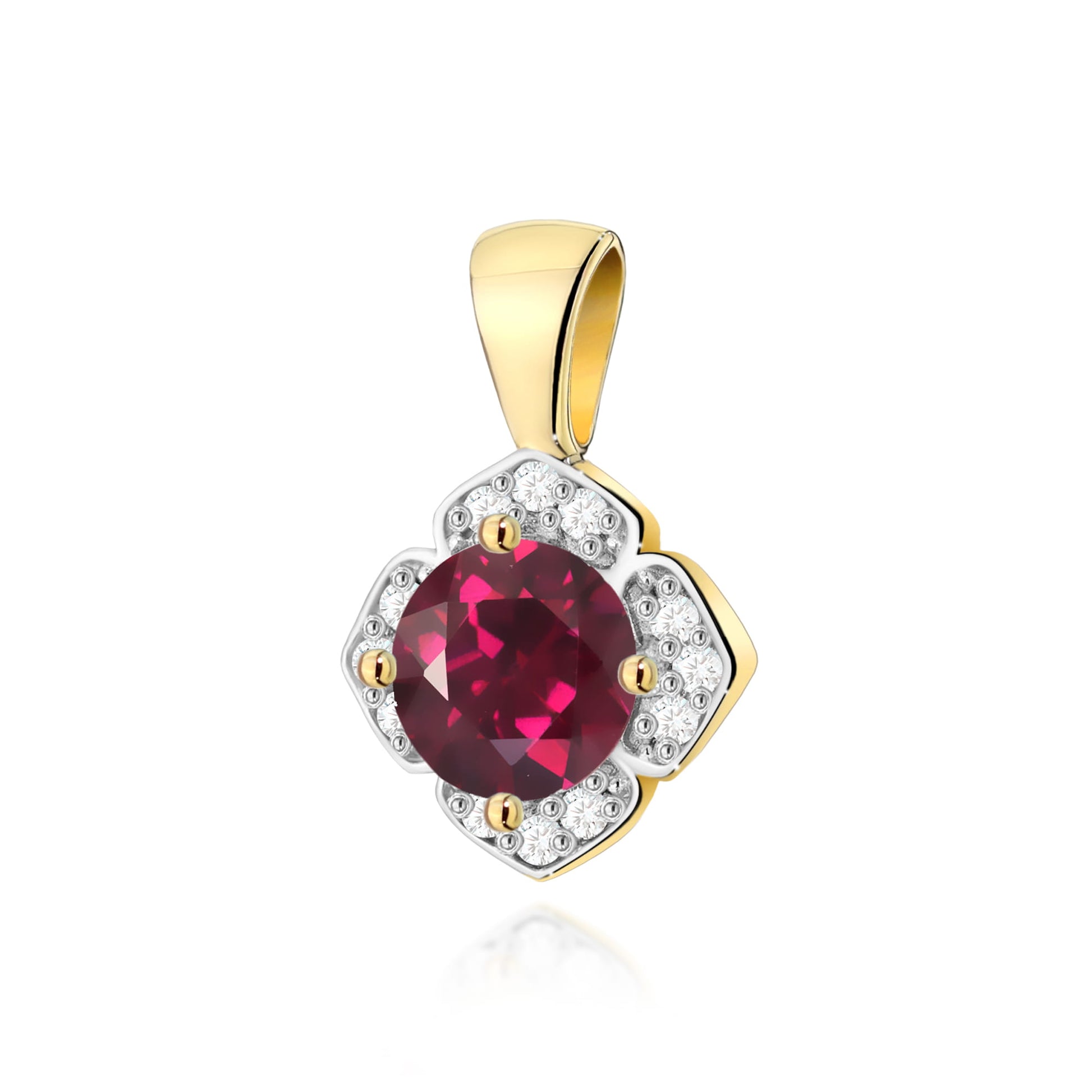 Pandantiv Aur 14K Z0571 Rodolit 0.60ct