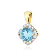 Pandantiv Aur 14K Z0571 Topaz 0.50ct