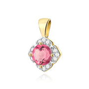 Pandantiv Aur 14K Z0571 Topaz Roz 0.60ct
