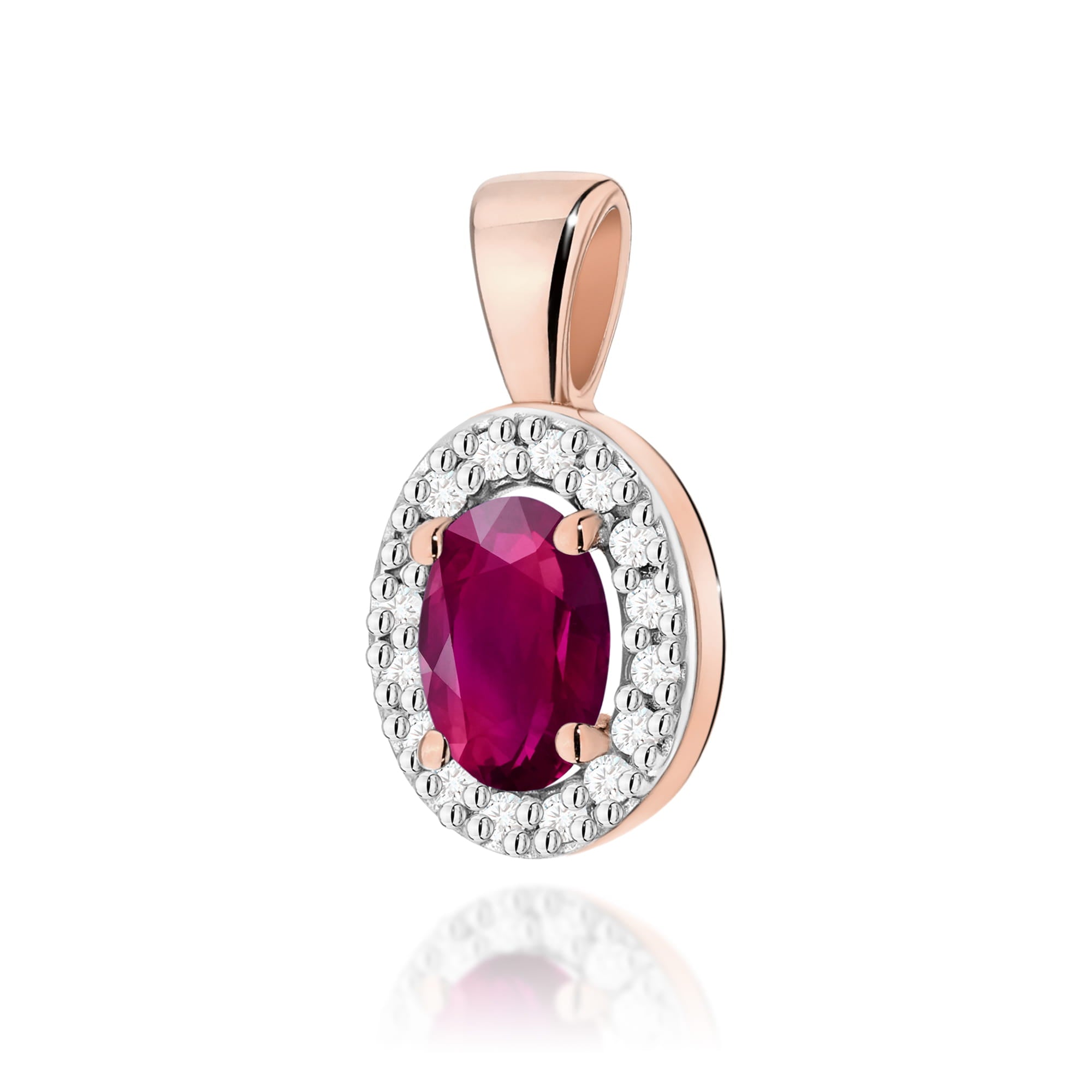 Pandantiv Aur 14K Z0574 Rodolit 0.50ct