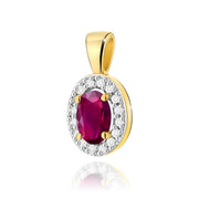 Pandantiv Aur 14K Z0574 Rodolit 0.50ct