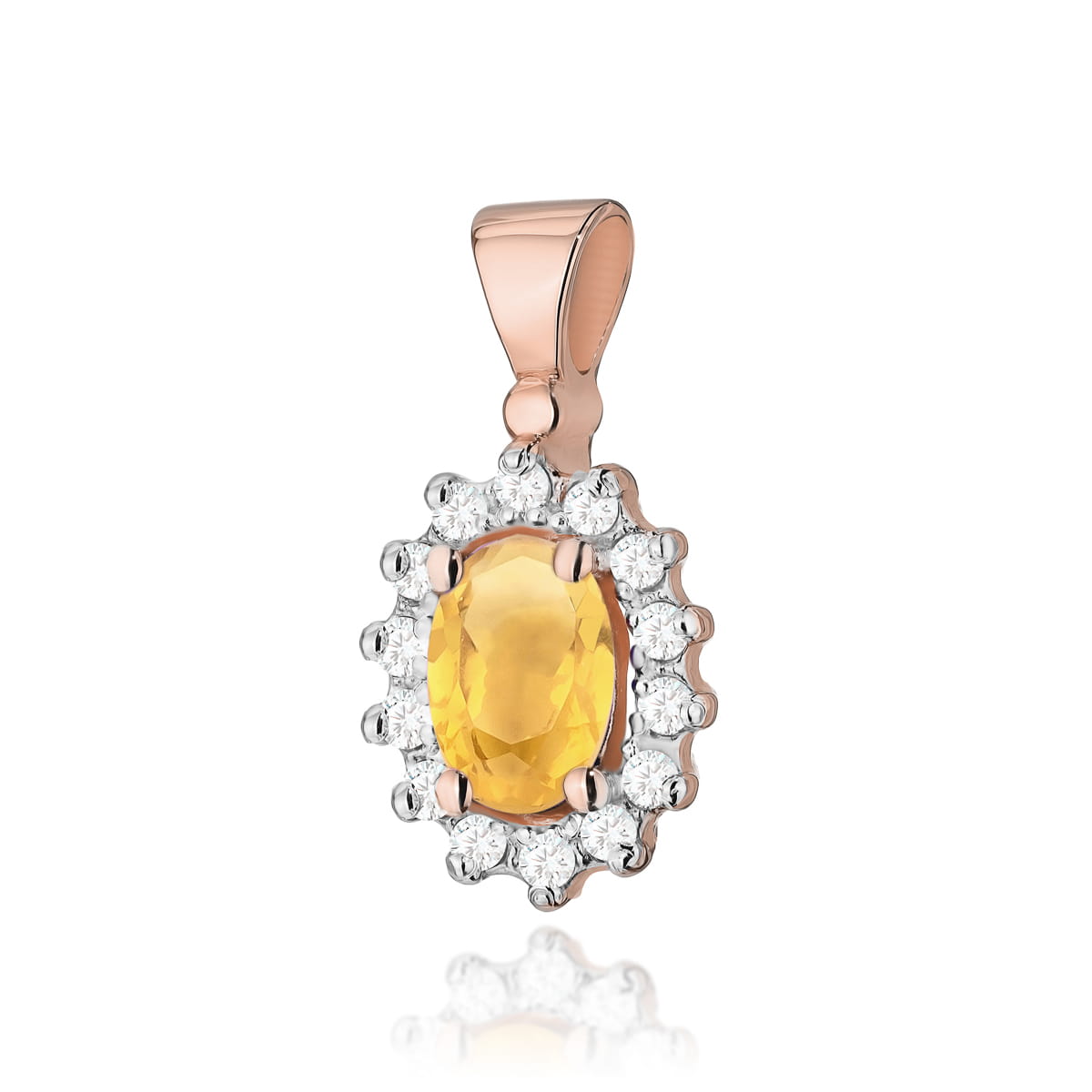 Pandantiv Aur 14K cu Citrine 0.60 ct