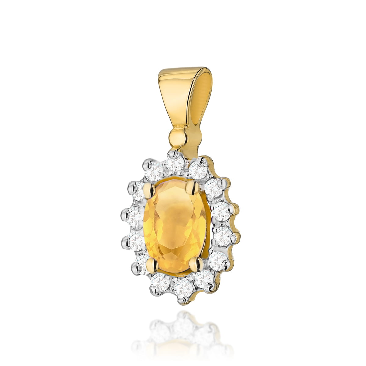 Pandantiv Aur 14K cu Citrine 0.60 ct