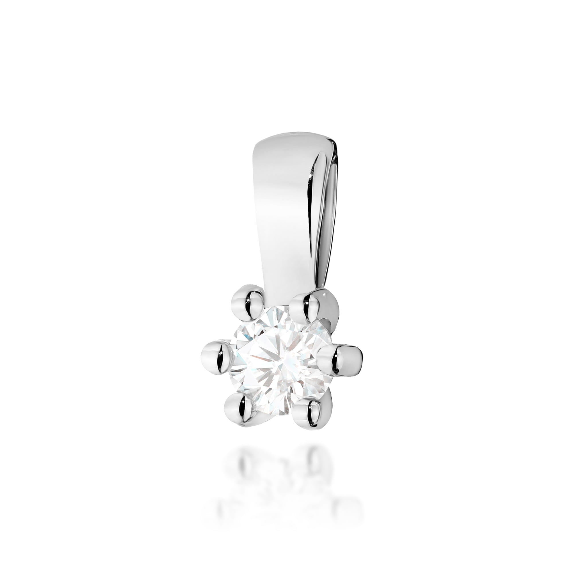 Pandantiv Aur 14K cu Diamant Natural 0.10 ct