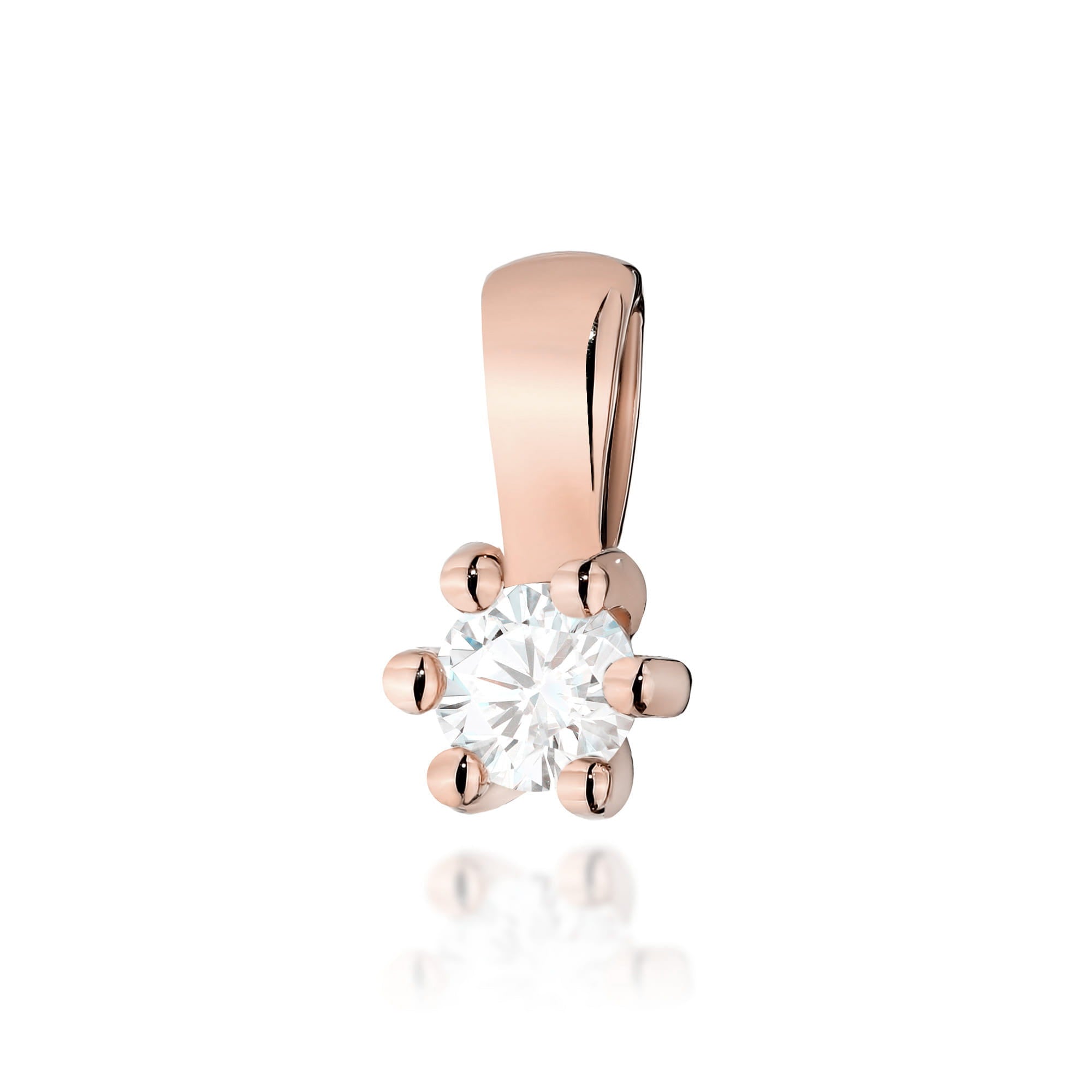 Pandantiv Aur 14K cu Diamant Natural 0.10 ct