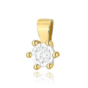 Pandantiv Aur 14K cu Diamant Natural 0.08 ct