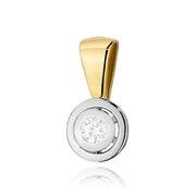 Pandantiv Aur 14K cu Diamant Natural 0.10 ct