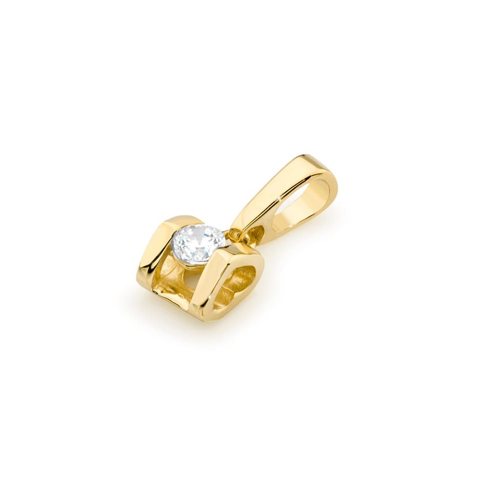 Pandantiv Aur 14K cu Diamant 0.09 ct